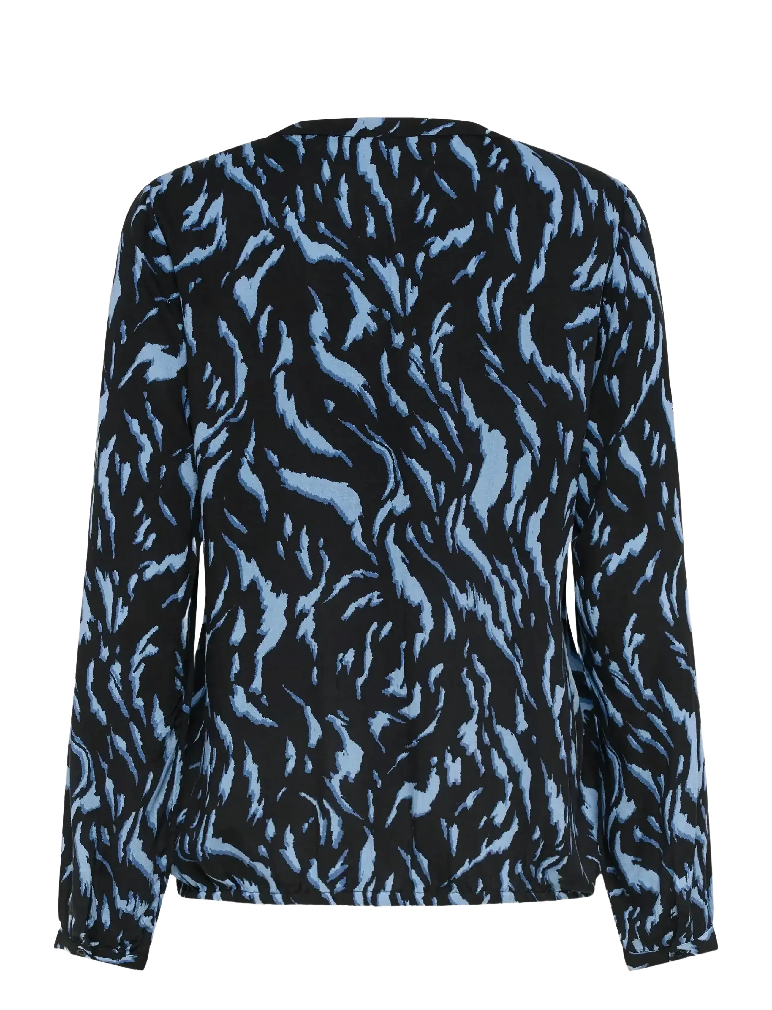 Kaffe - KAditte Blouse - long sleeved blouses - black/bering sea graphicanimal - 1