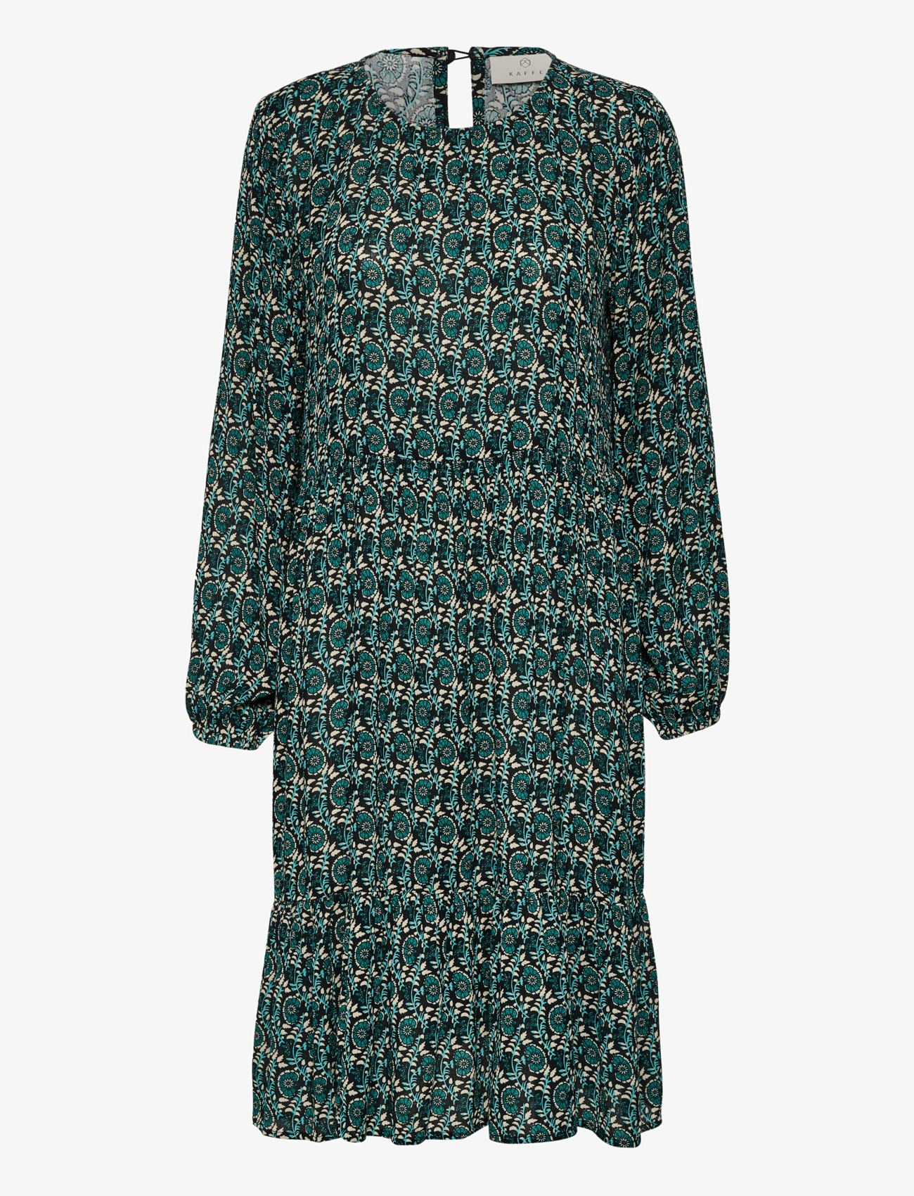 Kaffe - KAkarina Amber Dress - green flower and leaf print - 1