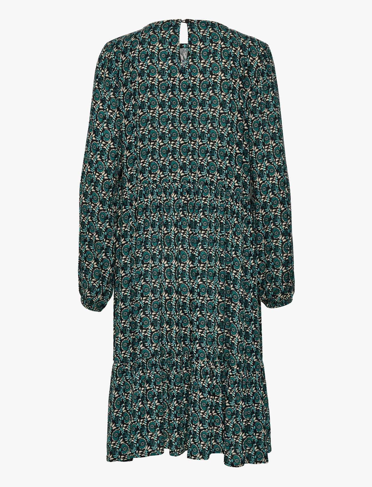 Kaffe - KAkarina Amber Dress - green flower and leaf print - 2