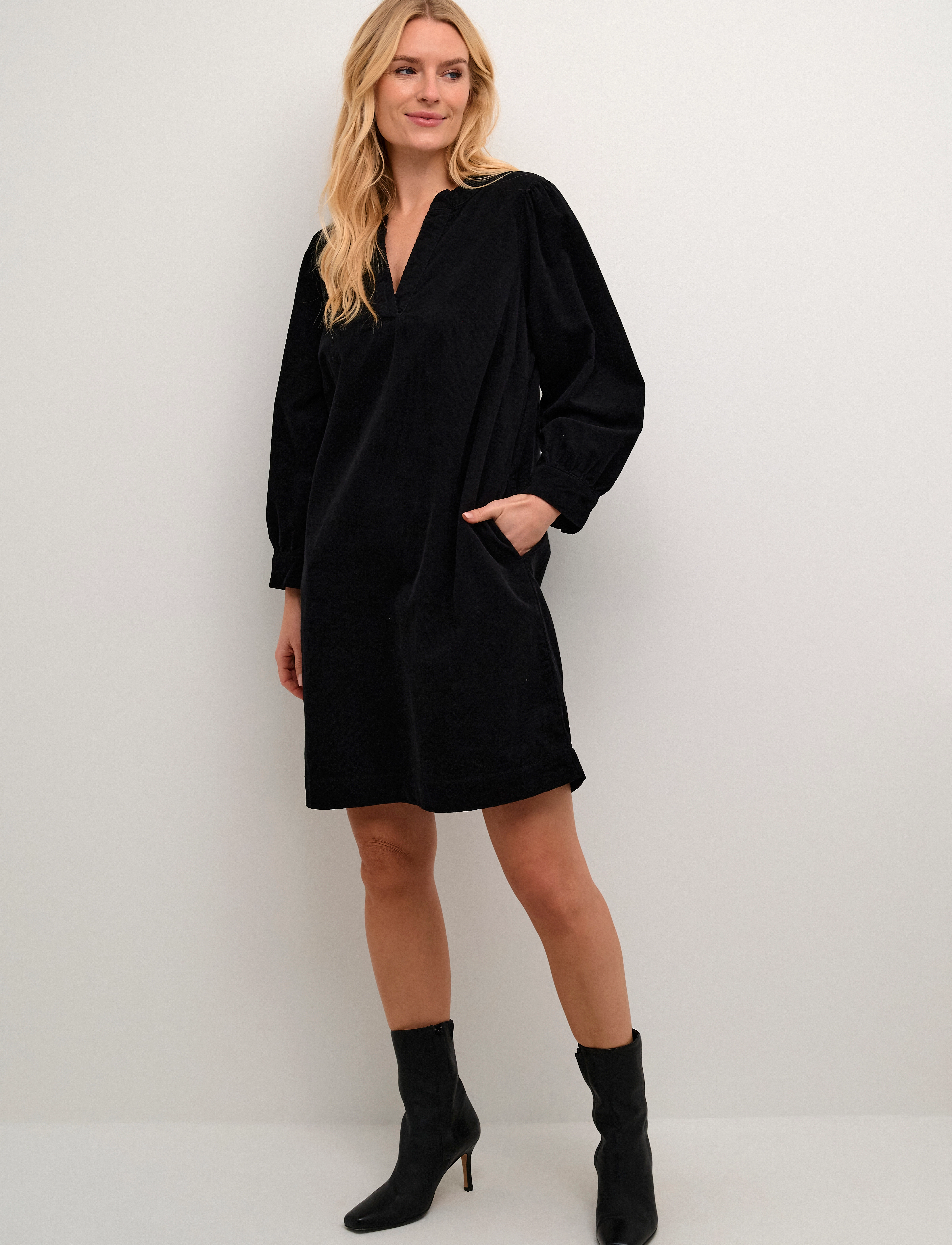 Kaffe - KAlina Dress - sukienki krótkie - black deep - 3
