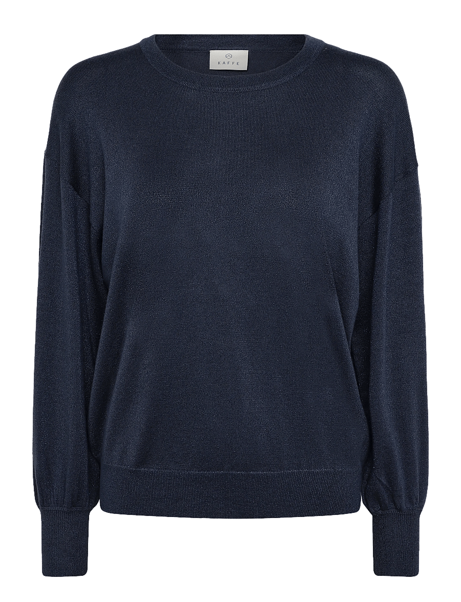 Kaffe - KAregina O-neck Knit - kampsunid - graphite - 0