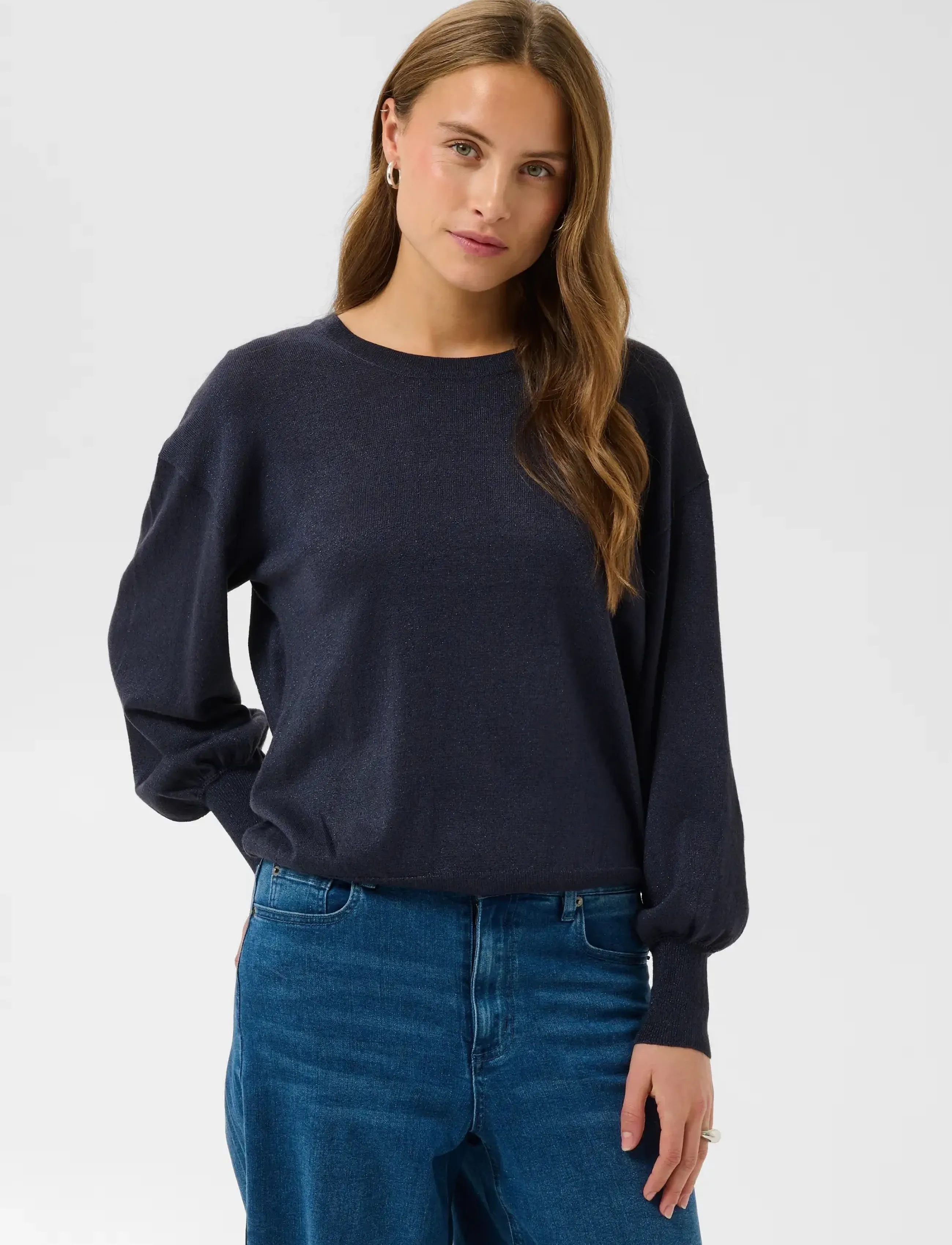 Kaffe - KAregina O-neck Knit - pullover - graphite - 2