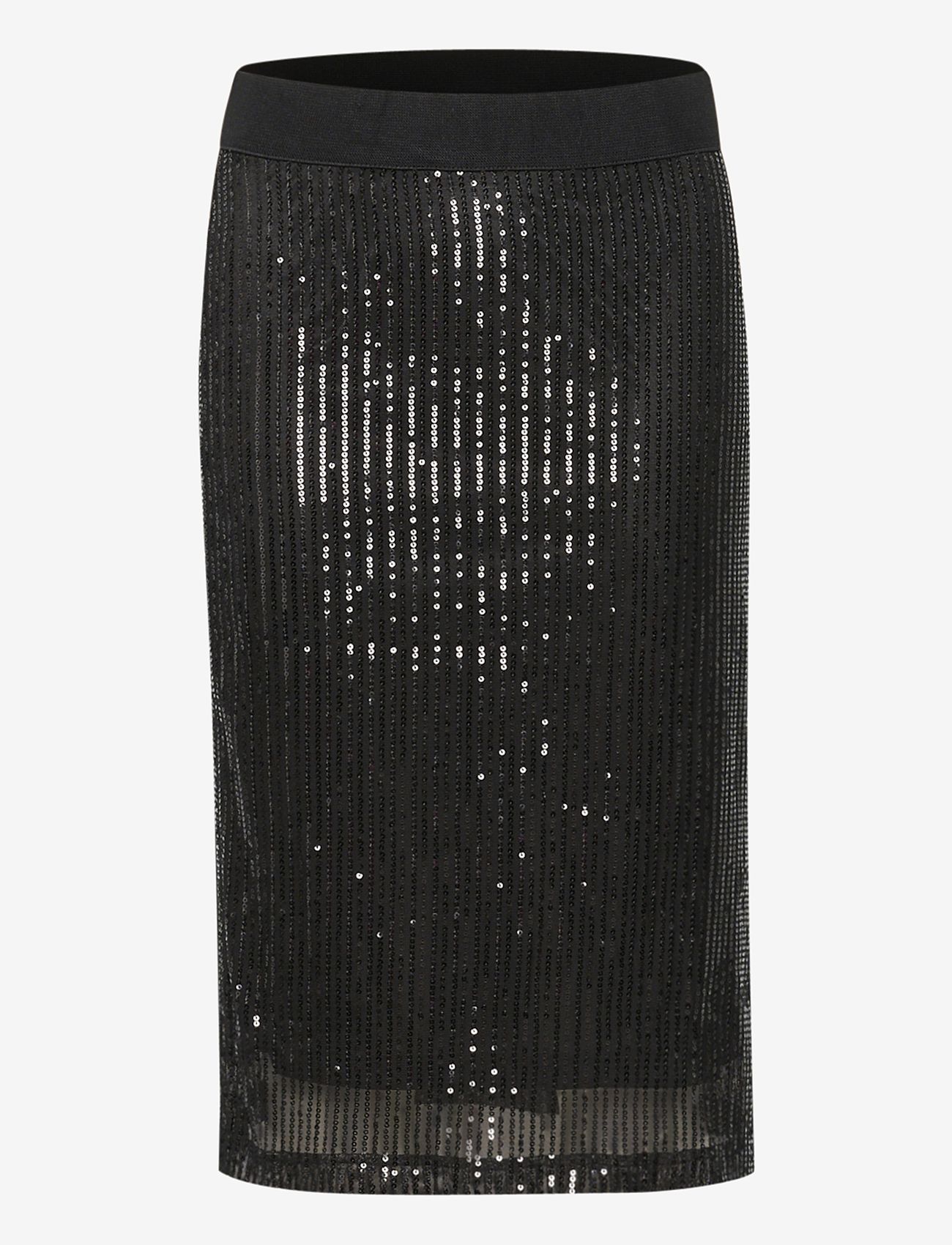 Kaffe - KAbolette Sequin Skirt - midi nederdele - black deep - 0