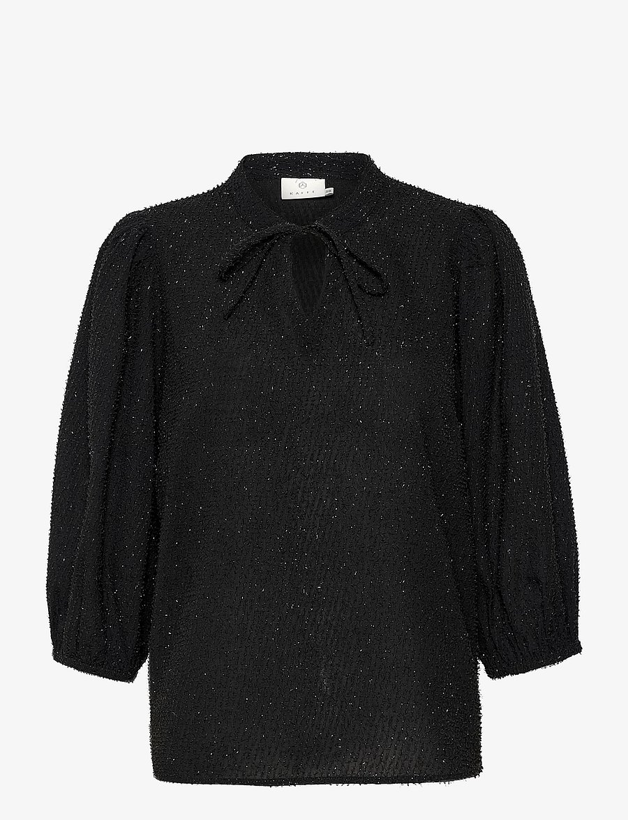 Kaffe - KAalexies Blouse - pitkähihaiset puserot - black deep - 1