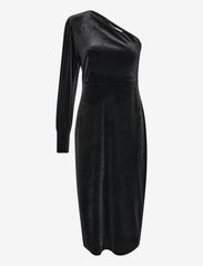 Kaffe - KAkelly One Shoulder Dress - vidutinio ilgio suknelės - black deep - 0