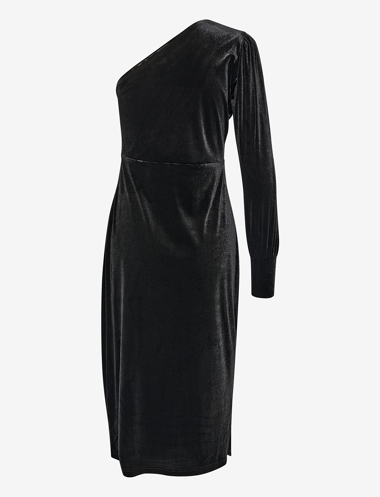 Kaffe - KAkelly One Shoulder Dress - vidutinio ilgio suknelės - black deep - 1