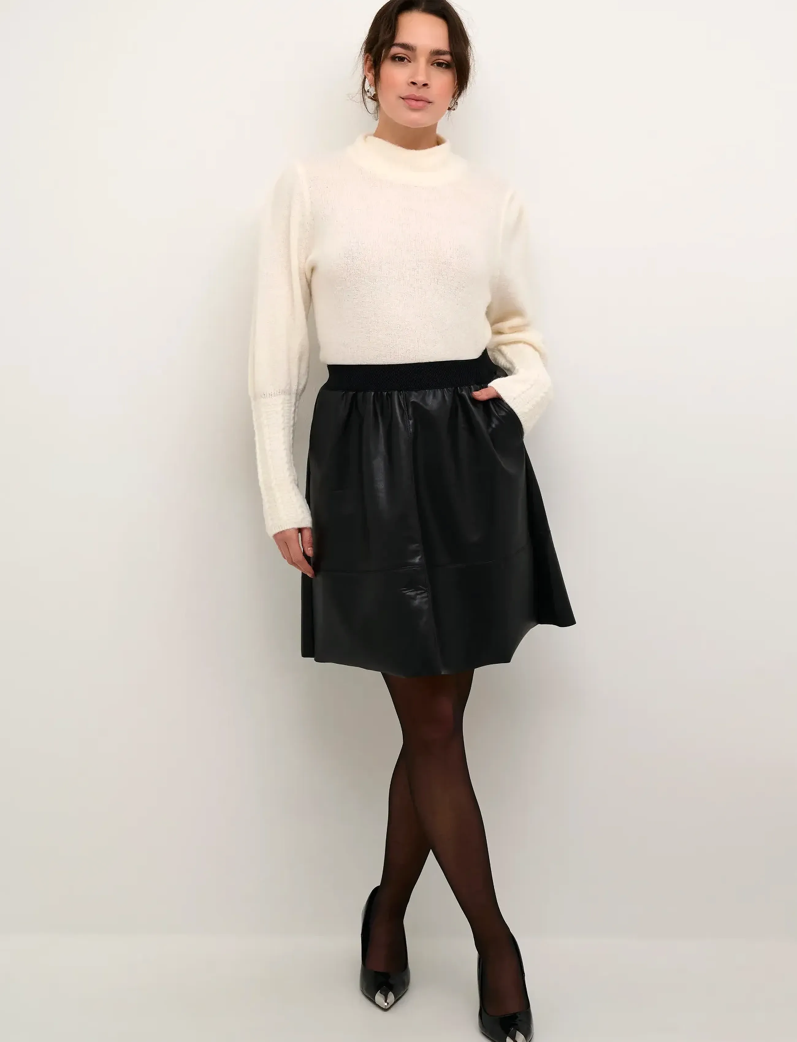 Kaffe - KAmikka Skirt - korta kjolar - black deep - 3