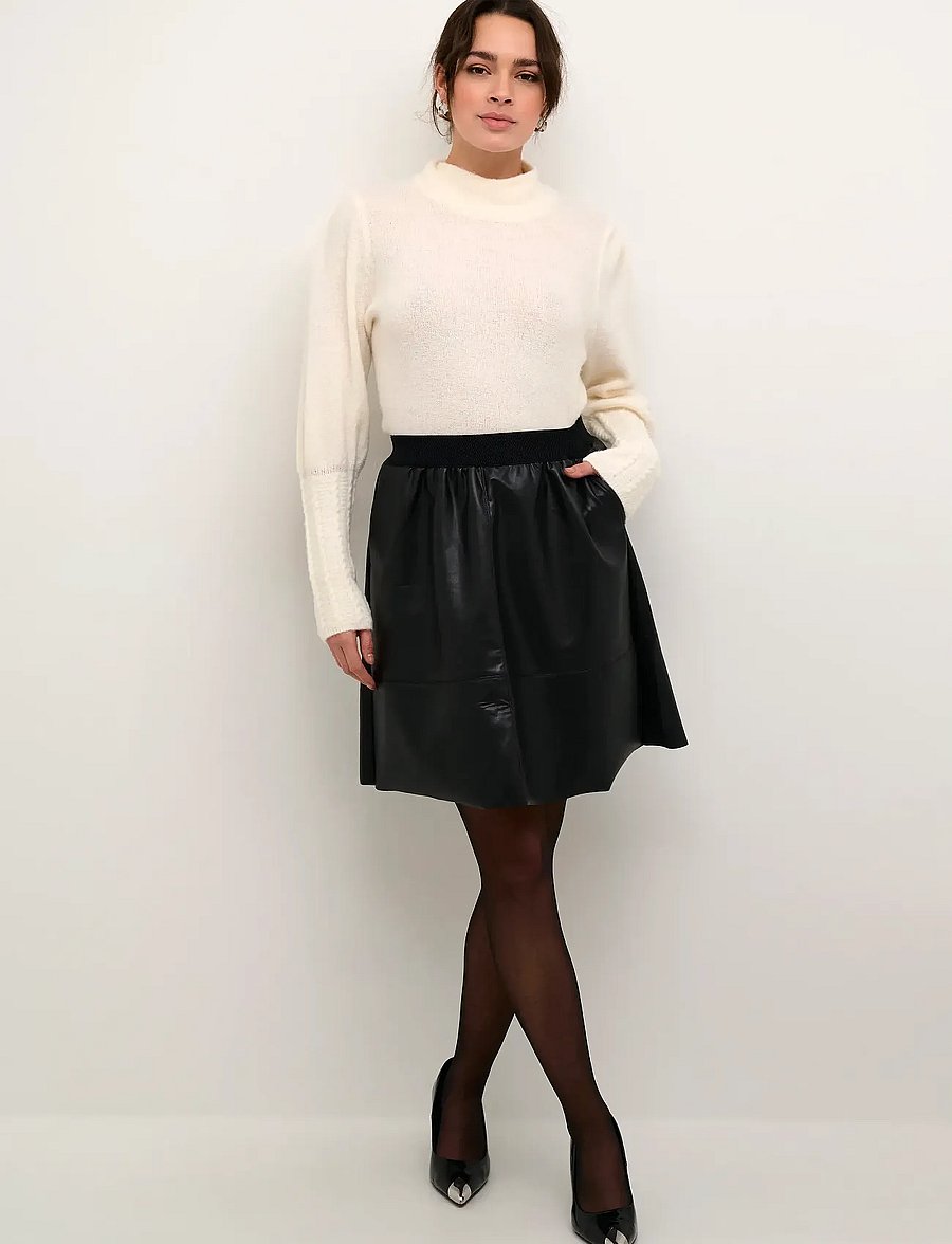 Kaffe - KAmikka Skirt - kurze röcke - black deep - 3