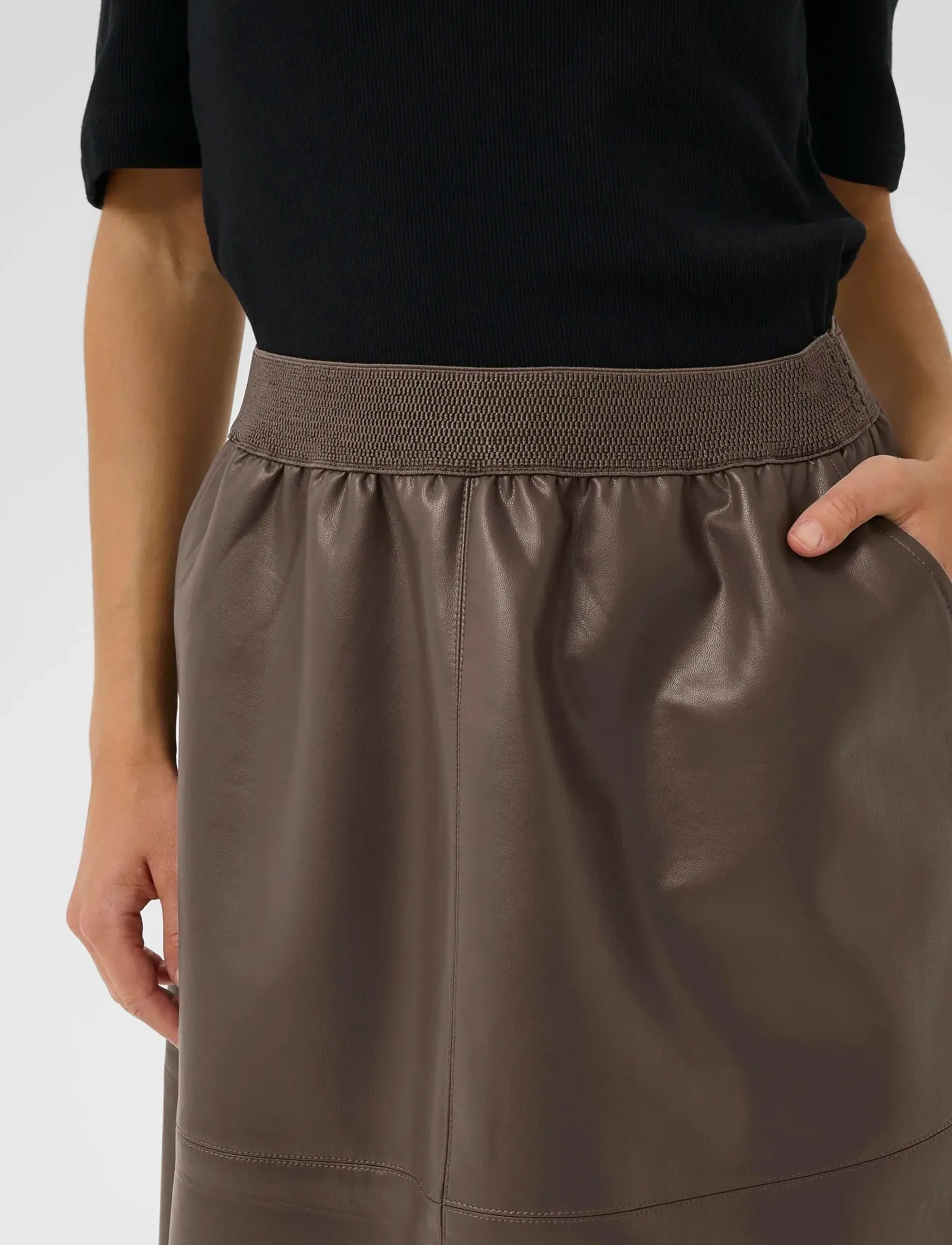 Kaffe - KAmikka Skirt - kurze röcke - chocolate brown - 5