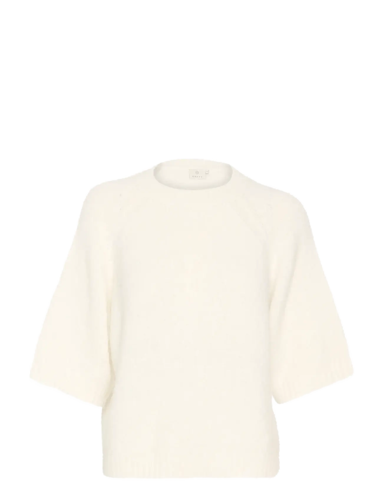 Kaffe KAemilie Cropped Knit Pullover - Tøj - CHALK / white