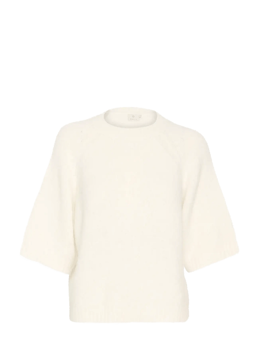 Kaffe - KAemilie Cropped Knit Pullover - stickade tröjor - chalk - 1