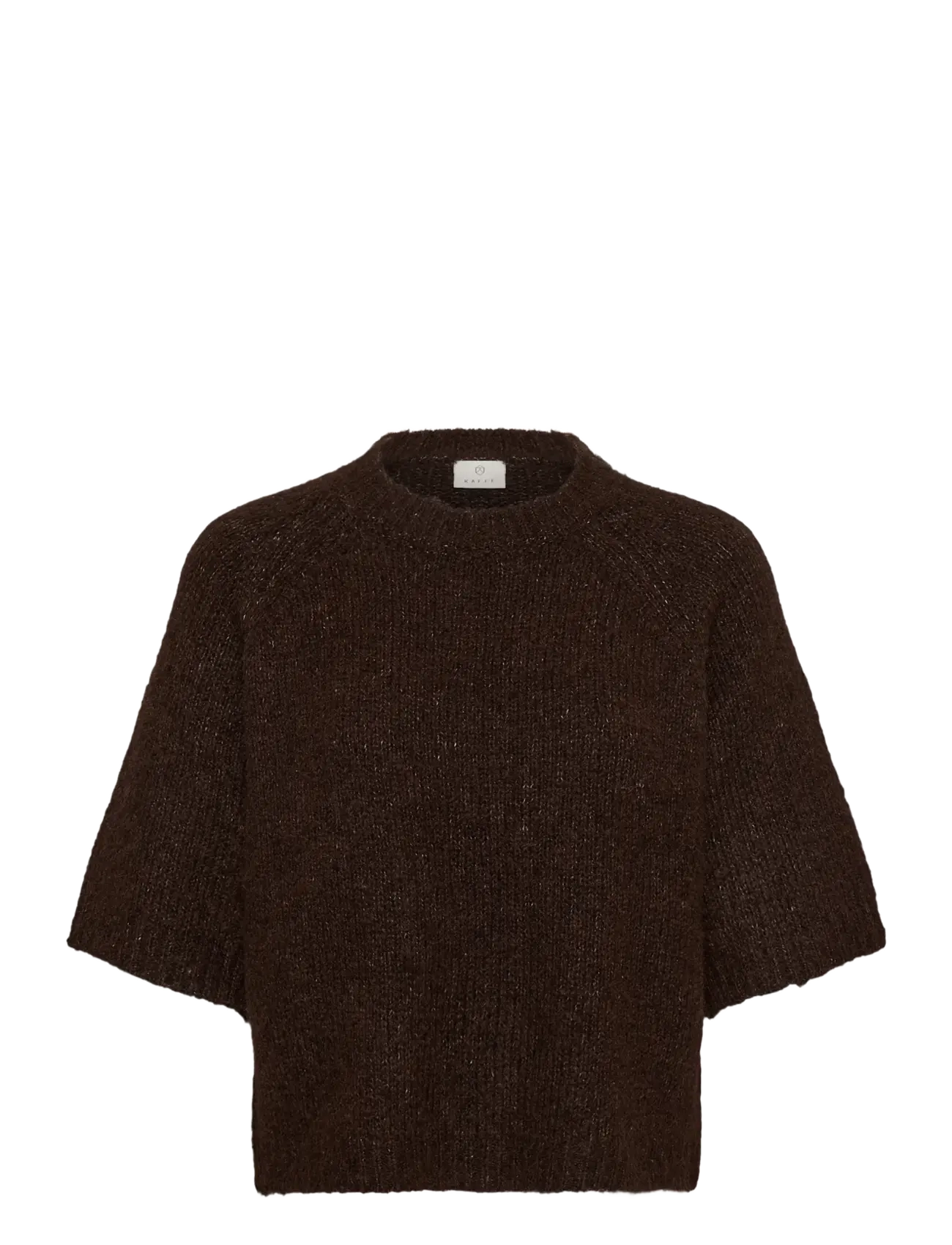 Kaffe KAemilie Cropped Knit Pullover - Kaffe - COFFEE BEAN / brown