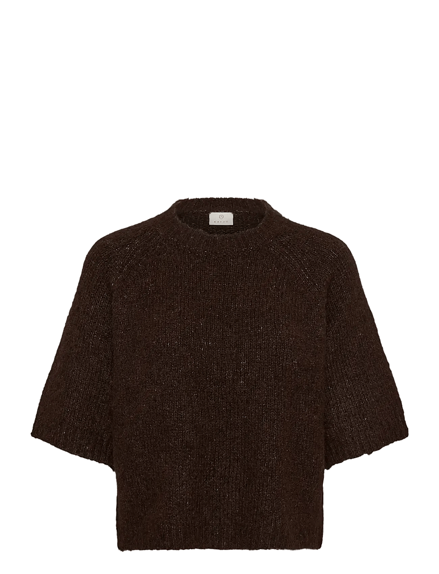 Kaffe - KAemilie Cropped Knit Pullover - pullover - coffee bean - 0