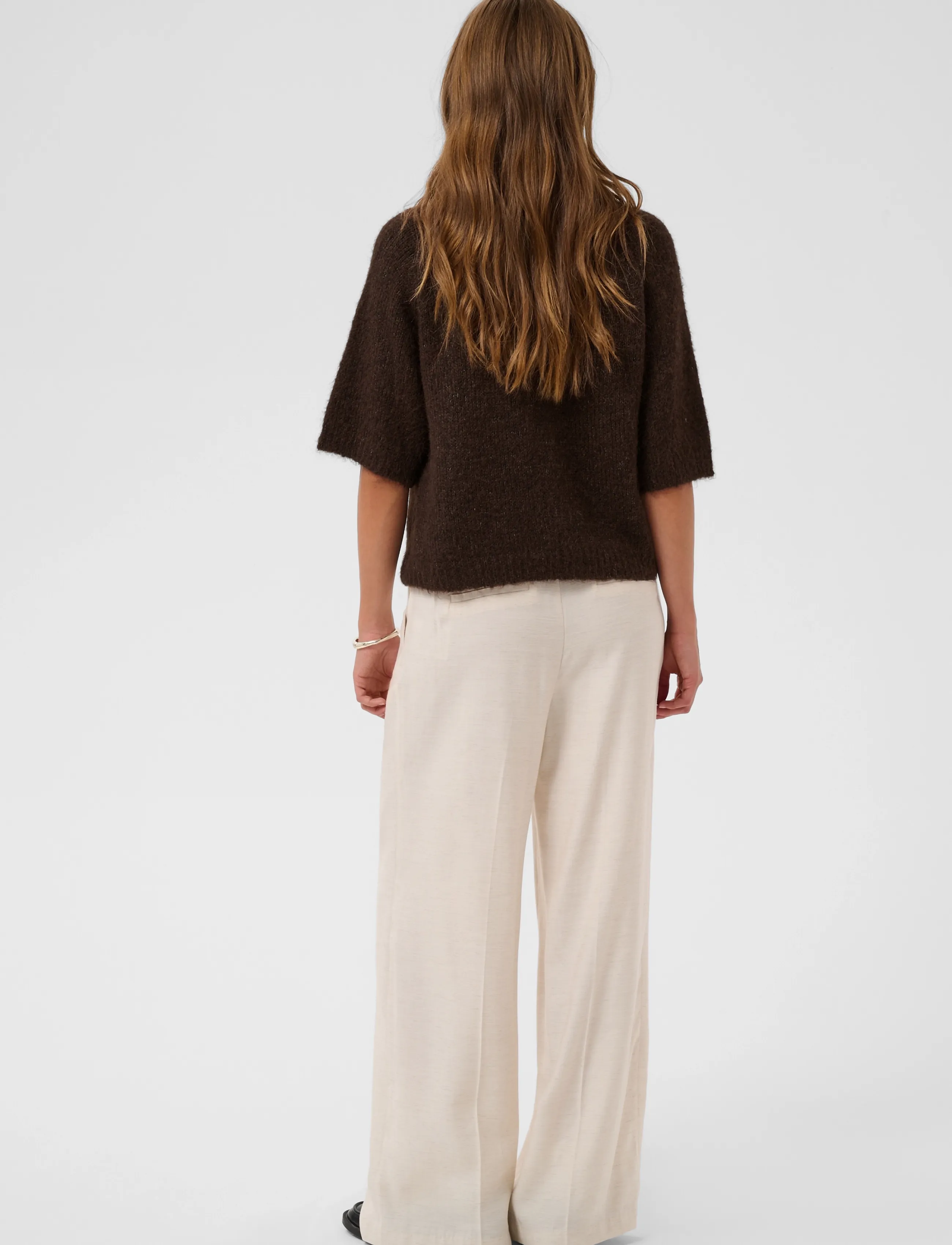 Kaffe - KAemilie Cropped Knit Pullover - striktrøjer - coffee bean - 4