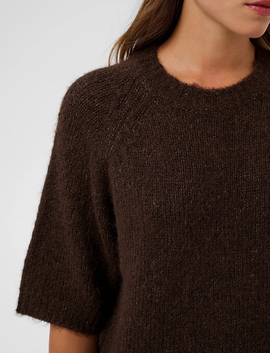 Kaffe - KAemilie Cropped Knit Pullover - pullover - coffee bean - 5