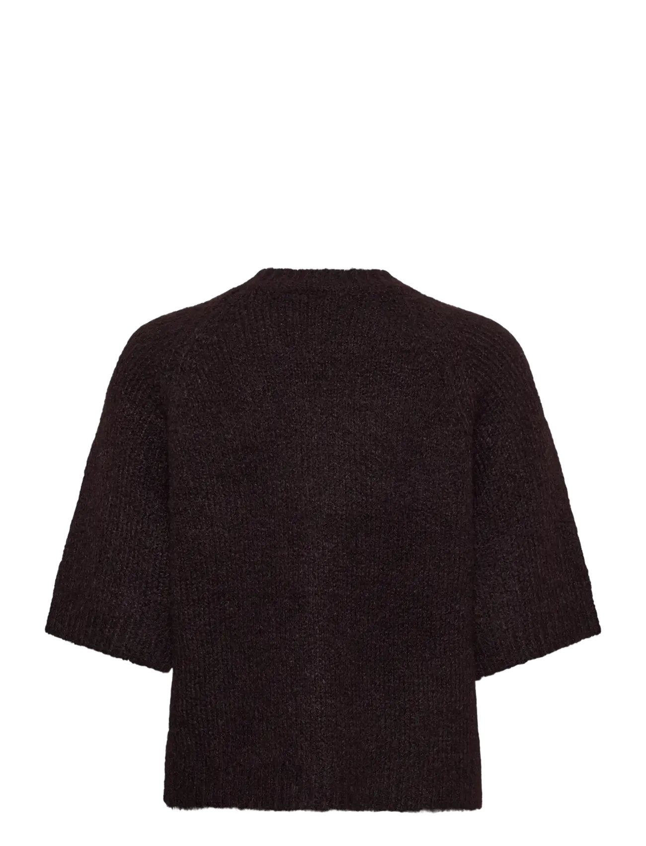 Kaffe - KAemilie Cropped Knit Pullover - jumpers - fudge melange - 1