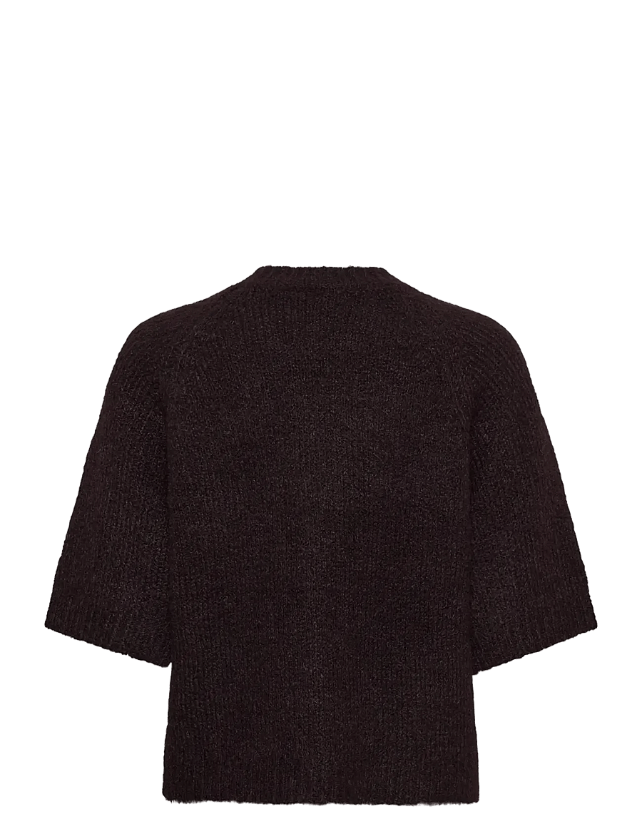 Kaffe - KAemilie Cropped Knit Pullover - pullover - fudge melange - 1