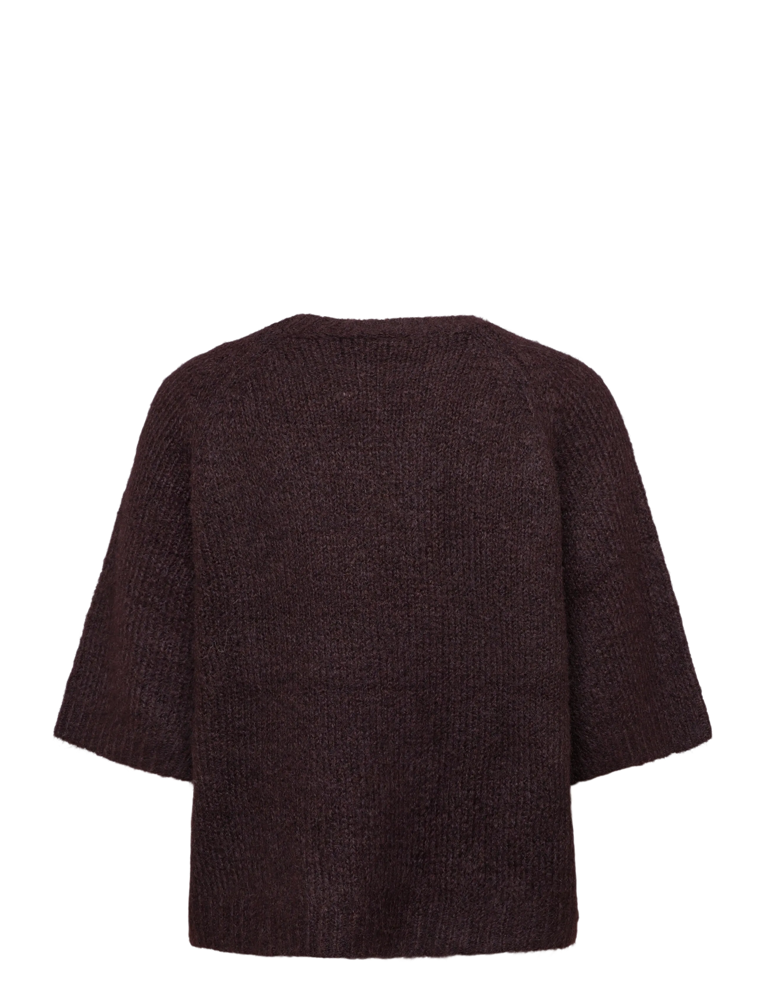 Kaffe - KAemilie Cropped Knit Pullover - striktrøjer - fudge melange - 1
