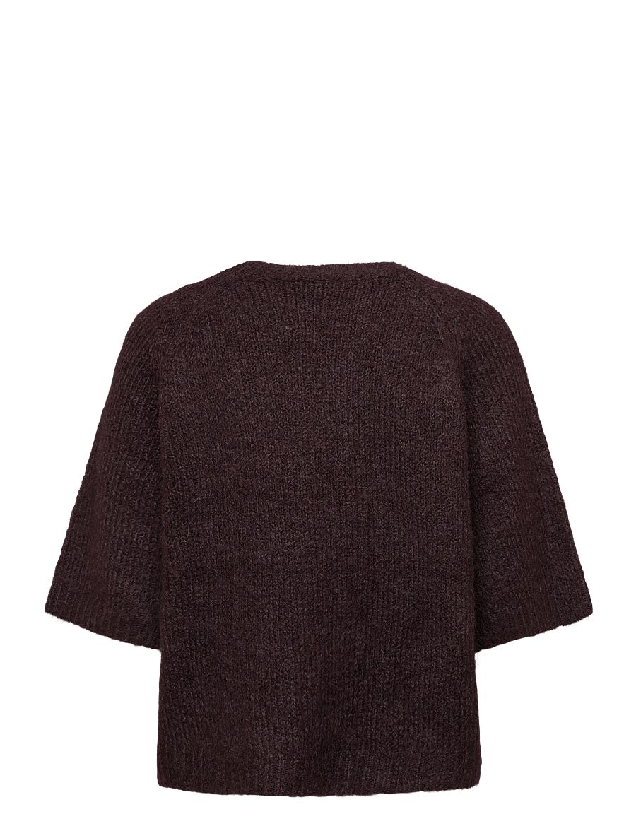 Kaffe - KAemilie Cropped Knit Pullover - striktrøjer - fudge melange - 1