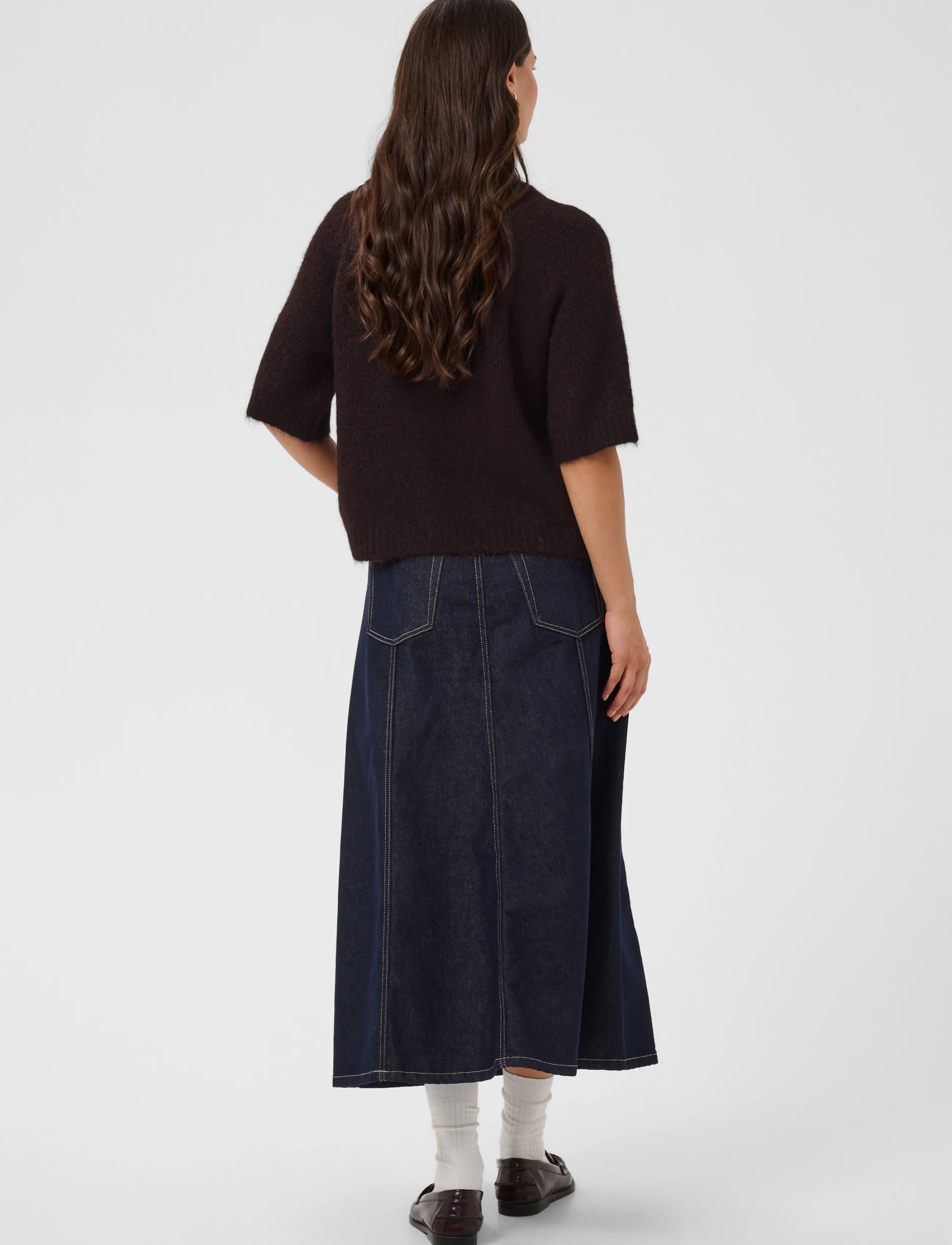 Kaffe - KAemilie Cropped Knit Pullover - jumpers - fudge melange - 4