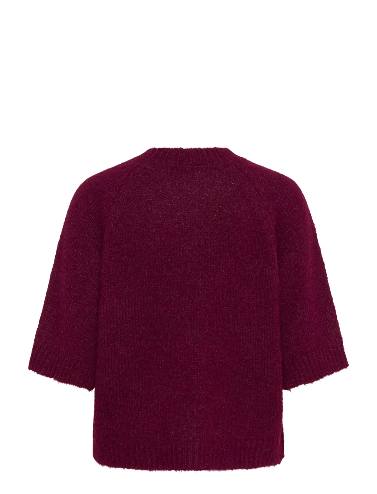 Kaffe - KAemilie Cropped Knit Pullover - neulepuserot - windsor wine - 2