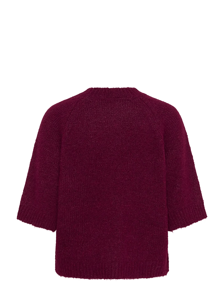 Kaffe - KAemilie Cropped Knit Pullover - pullover - windsor wine - 2