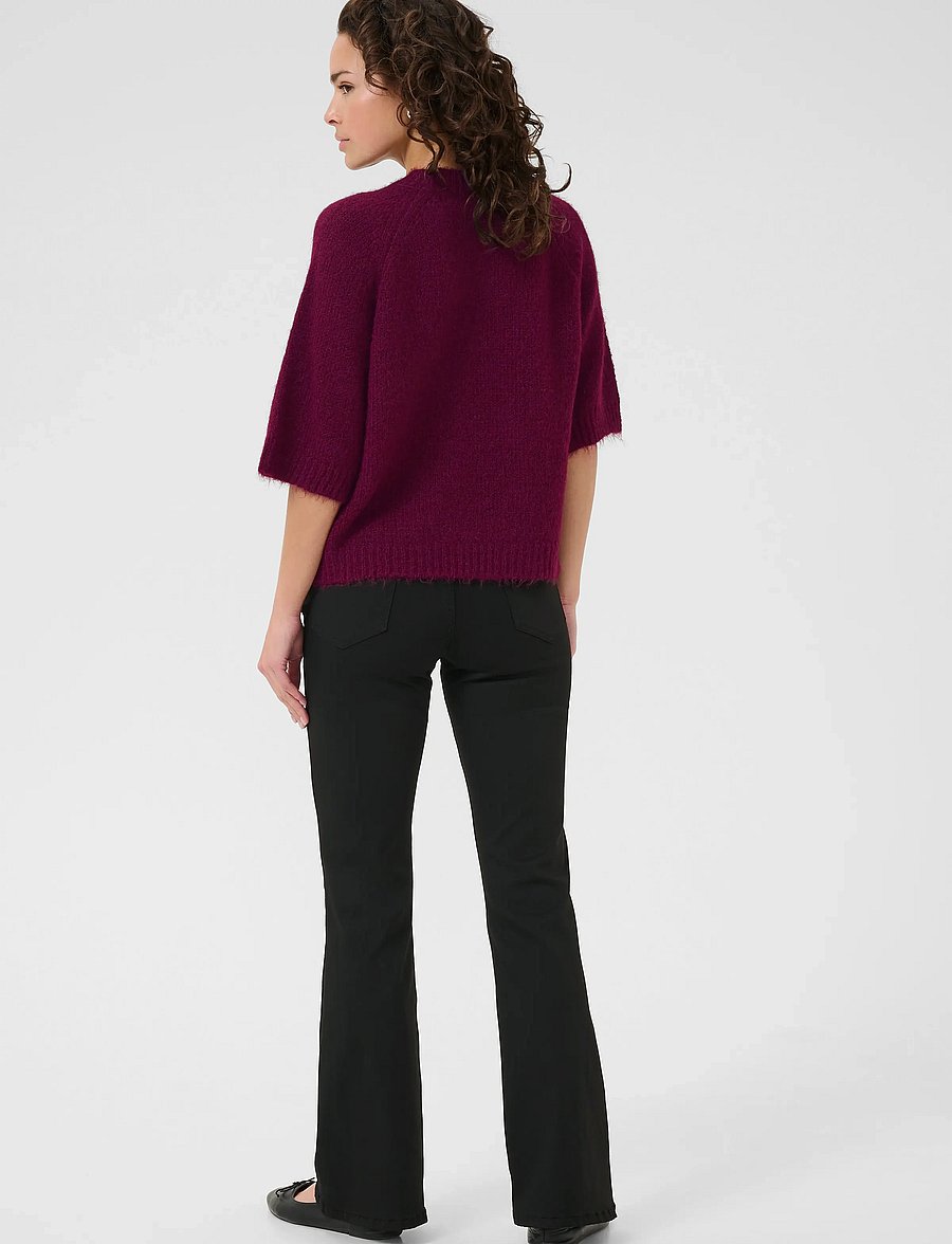 Kaffe - KAemilie Cropped Knit Pullover - pullover - windsor wine - 4