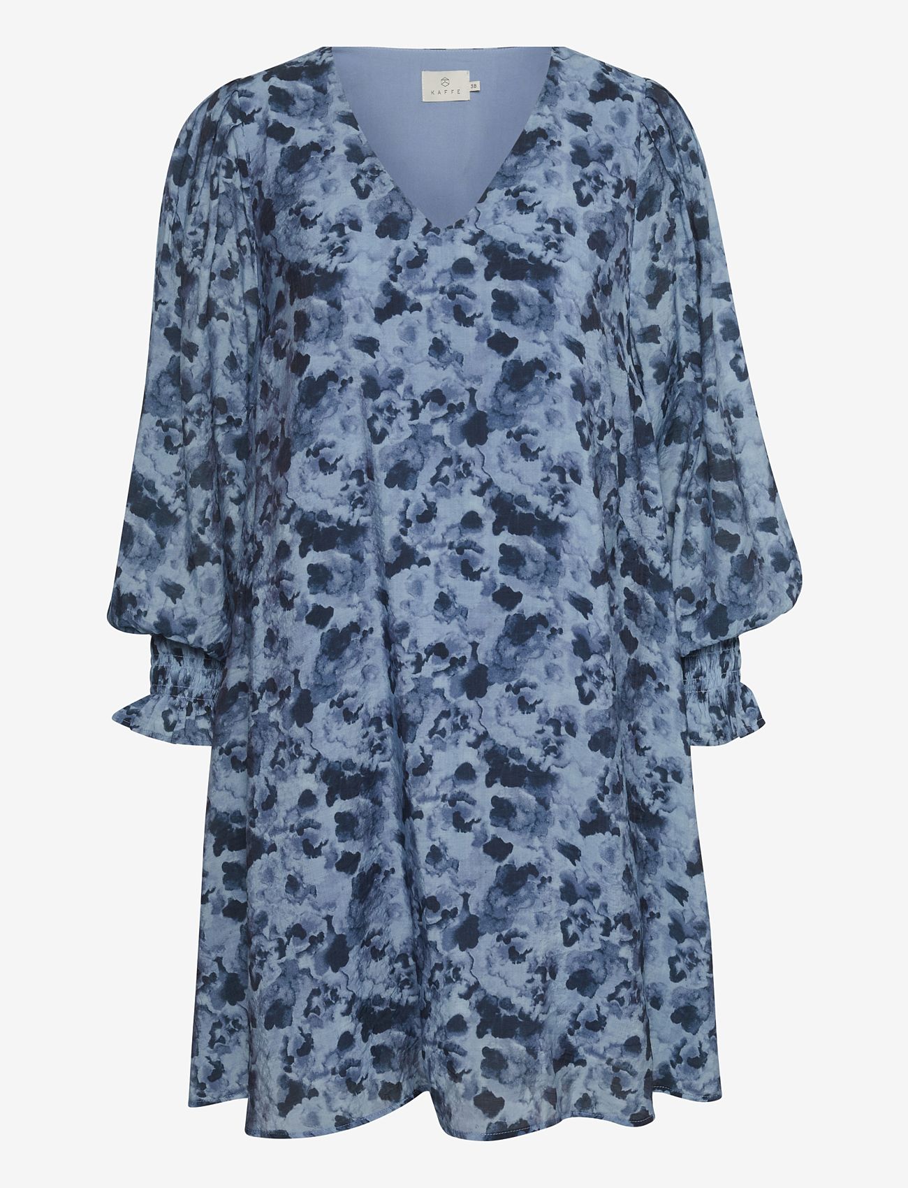 Kaffe - KAsus Dress - odzież imprezowa w cenach outletowych - faded blue flower - 0