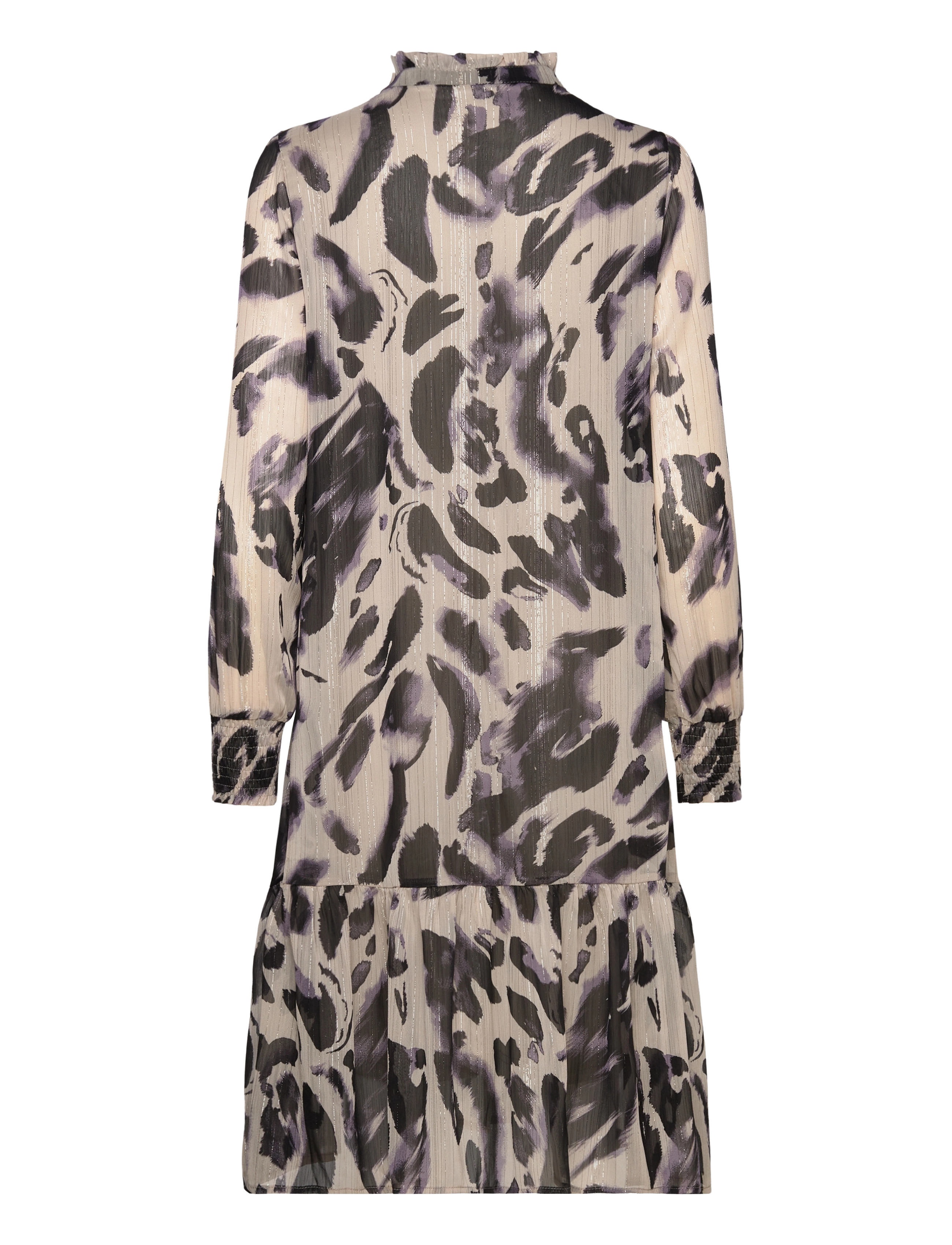 Kaffe - KAfina Lia Dress - midi kjoler - black/feather gray leo - 1