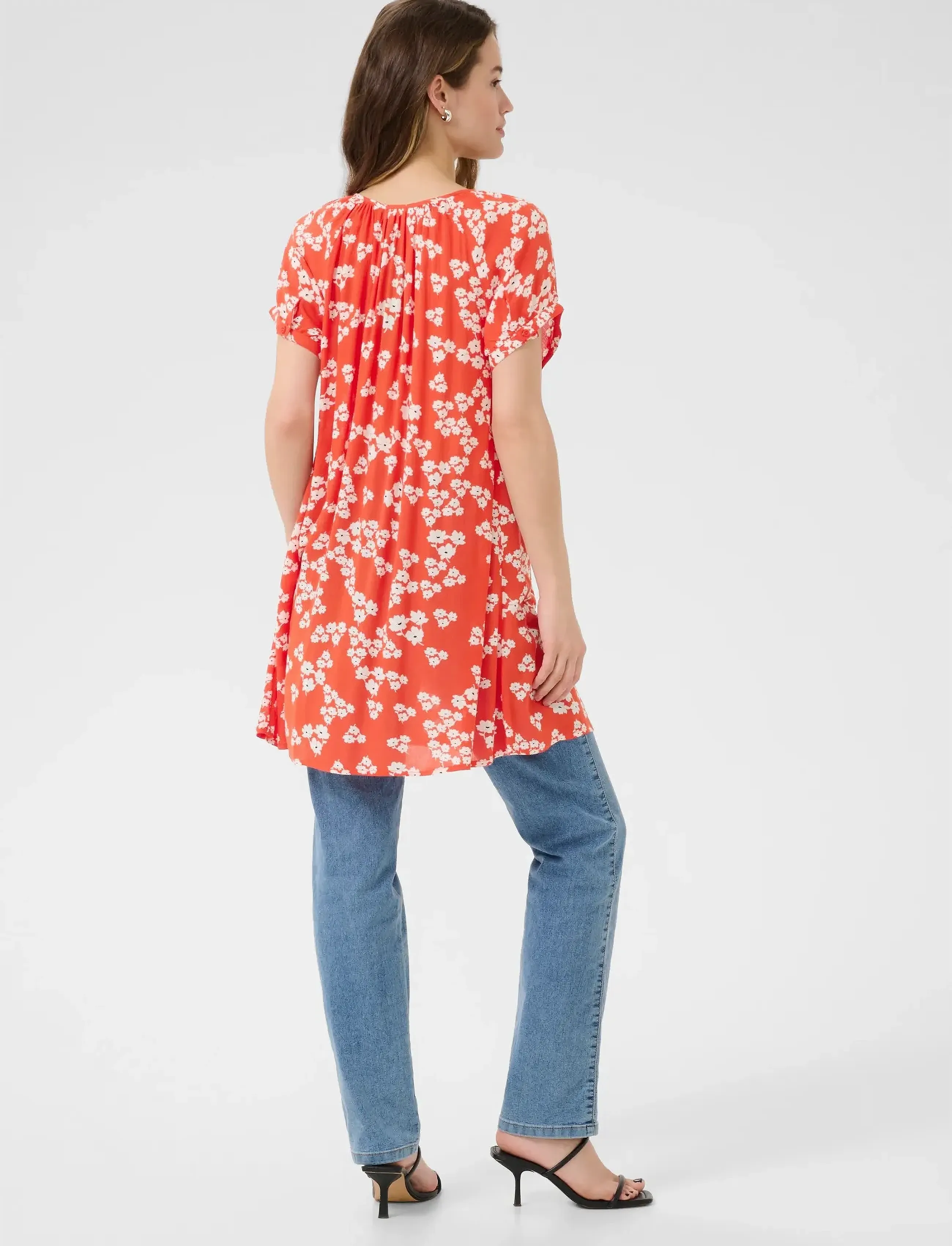 Kaffe - KAamber Tunic Printed - alhaisimmat hinnat - red/chalk/red petit fleur - 4