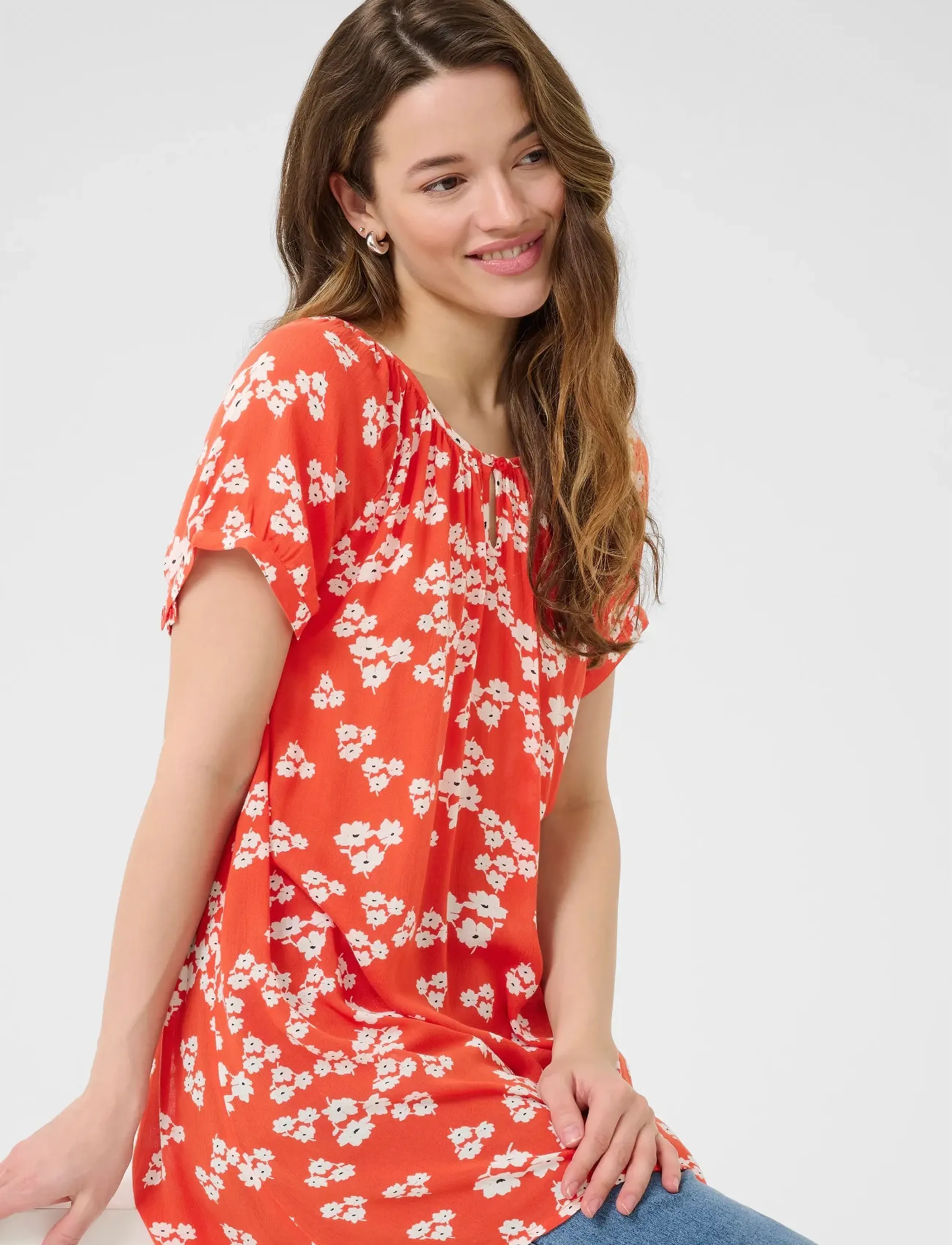 Kaffe - KAamber Tunic Printed - alhaisimmat hinnat - red/chalk/red petit fleur - 5