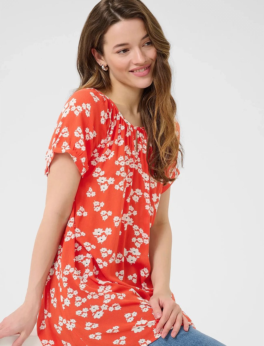 Kaffe - KAamber Tunic Printed - sommerkjoler - red/chalk/red petit fleur - 5