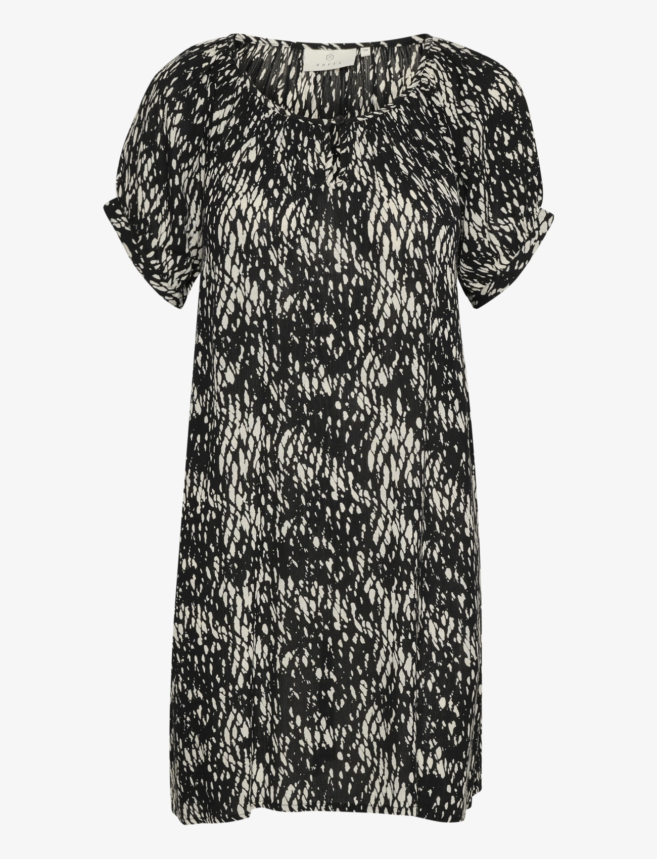 Kaffe KAamber Tunic Printed - Tunikaer - BLACK/WHITE GRAPHIC SNAKE / black