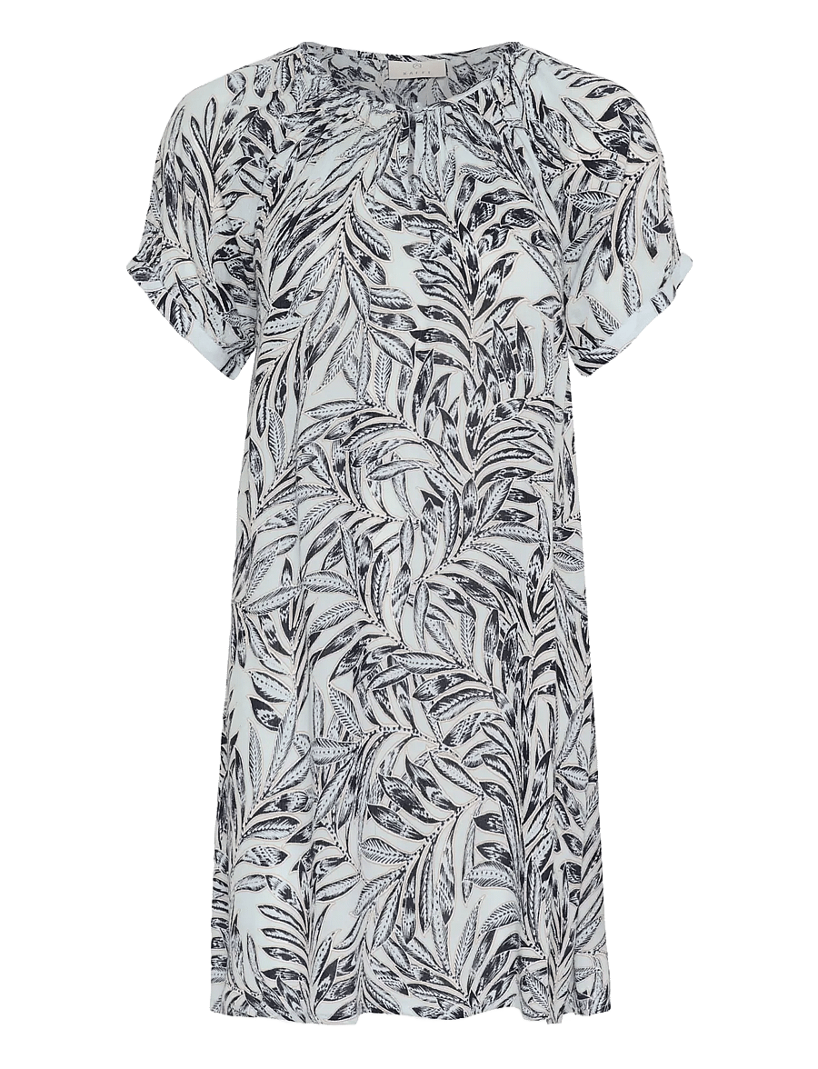 Kaffe - KAamber Tunic Printed - sommerkjoler - blue leaf print - 1