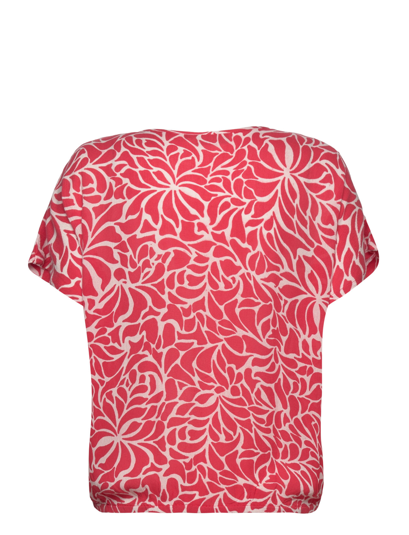 Kaffe - KAamber SL Printed - kortærmede bluser - cayenne/white graphic flower - 1