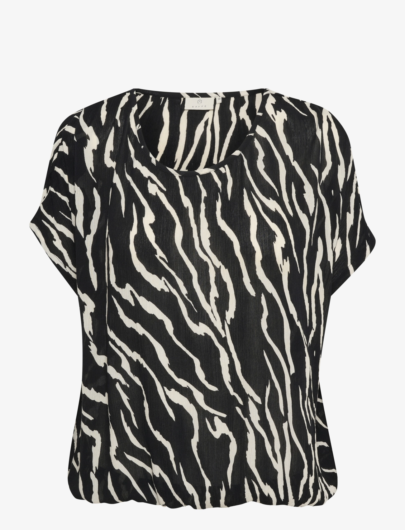Kaffe KAamber SL Printed - Kleidung - BLACK / ANTIQUE ZEBRA PRINT / black