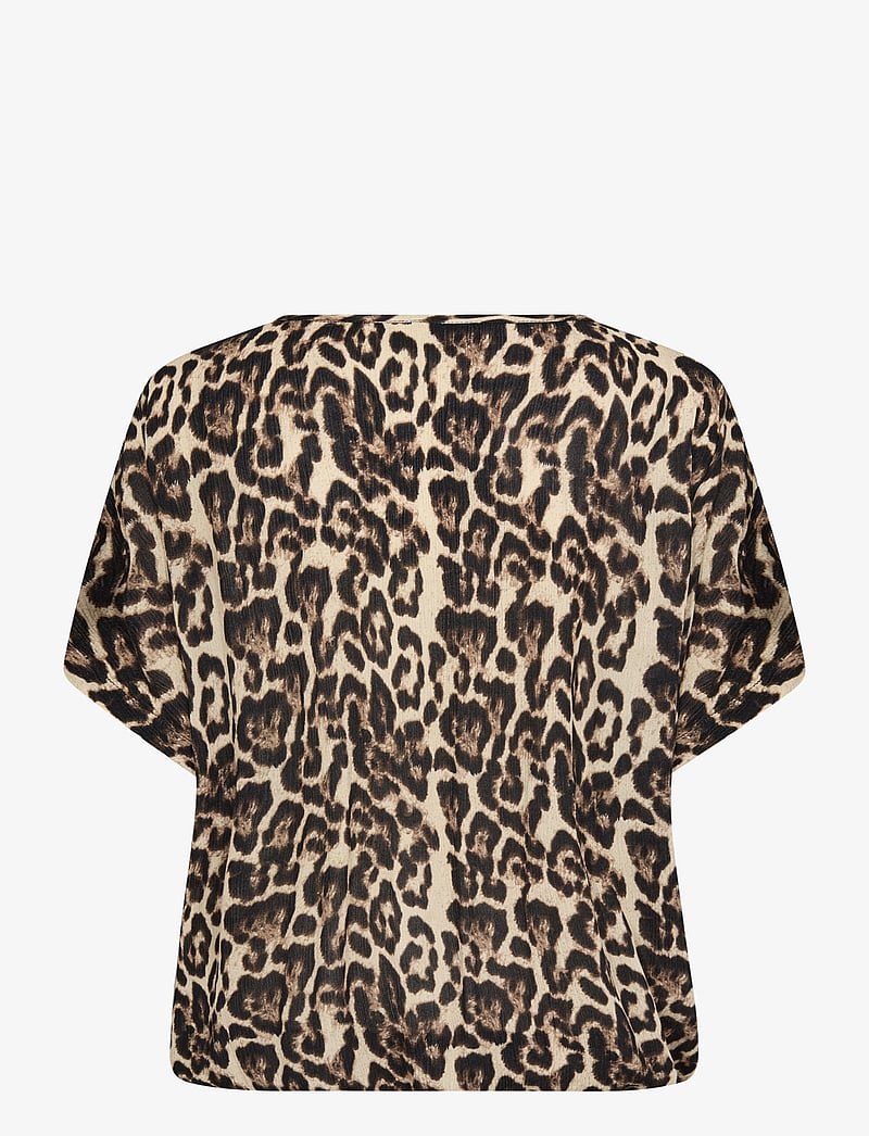 Kaffe - KAamber SL Printed - kurzämlige blusen - naturel leopard print - 2
