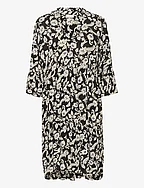 KAhera Amber Dress Printed - BLACK/WHITE FLOWER