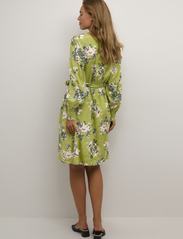Kaffe - KApollie Short Dress Printed - summer dresses - green stencil flower print - 4
