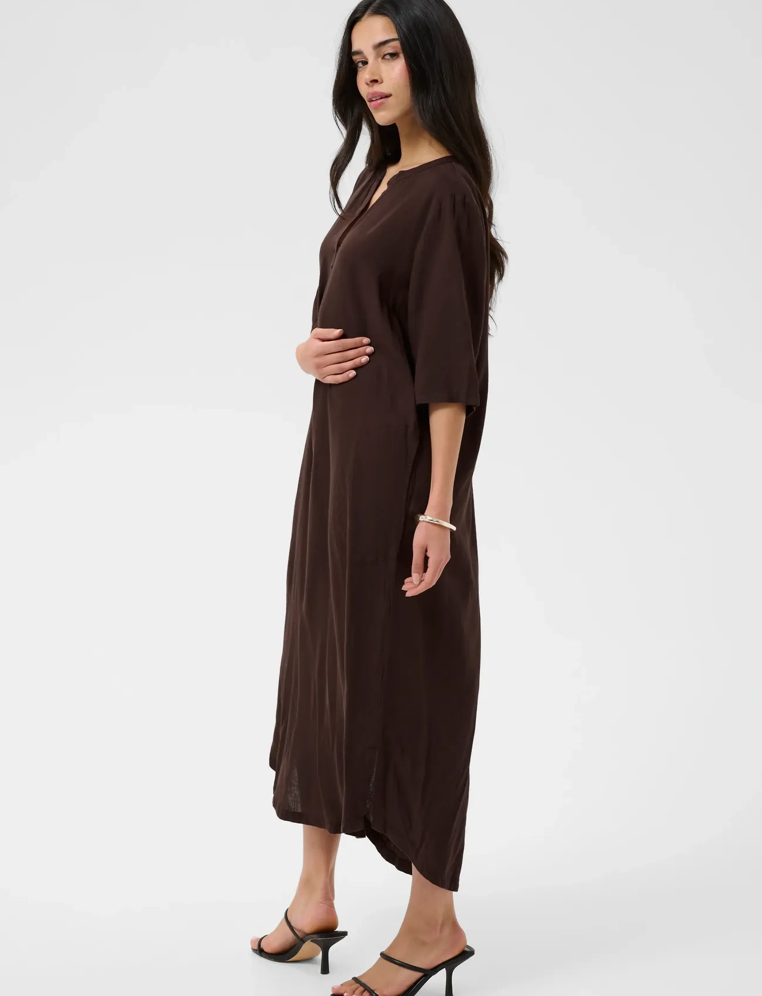 Kaffe - KAmilia Kaftan Dress - sommerkleider - black coffee - 3