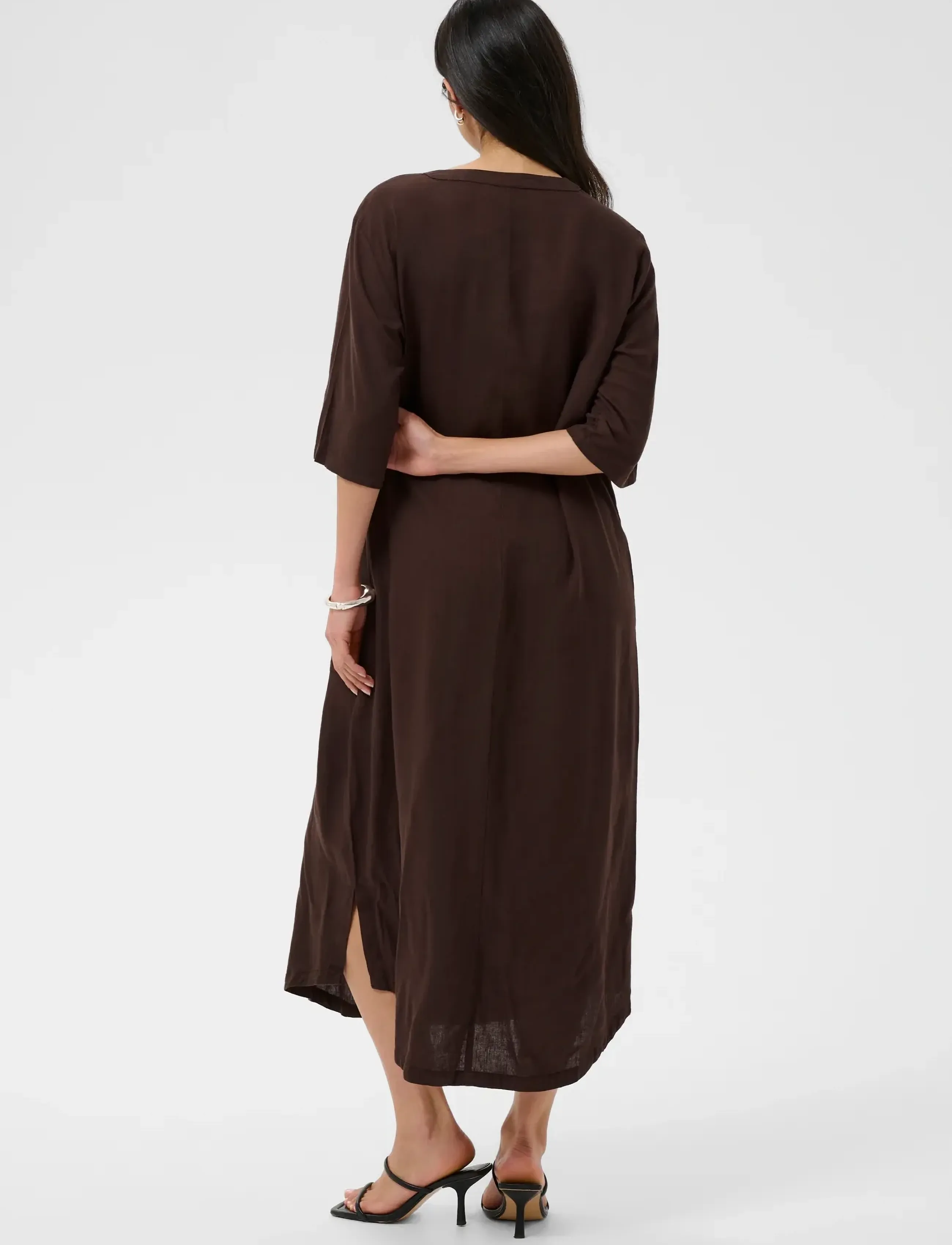 Kaffe - KAmilia Kaftan Dress - sommerkleider - black coffee - 4