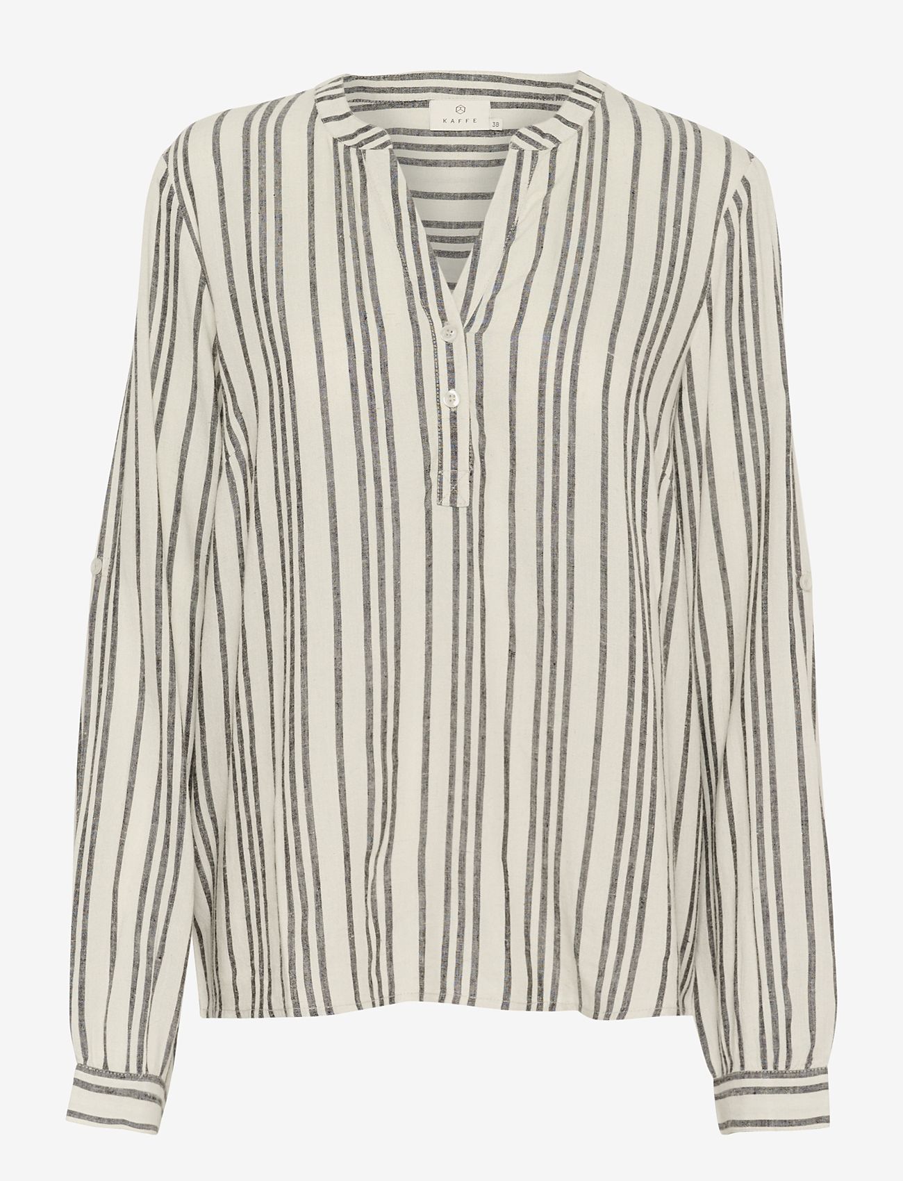 Kaffe - KAmilia Blouse - pikkade varrukatega pluusid - moonstruck / black stripe - 0