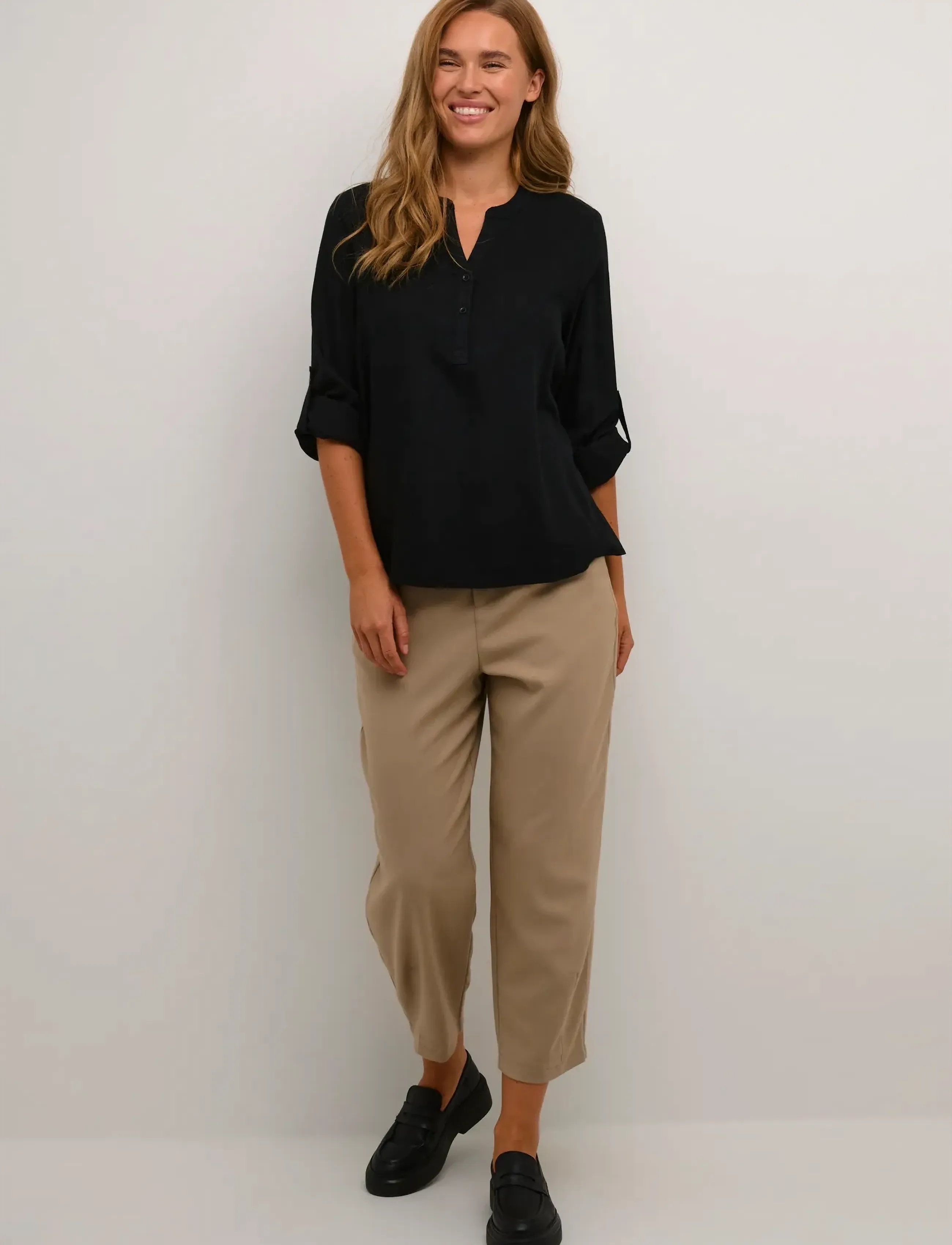 Kaffe - KAmilia Blouse - long-sleeved blouses - black deep - 3