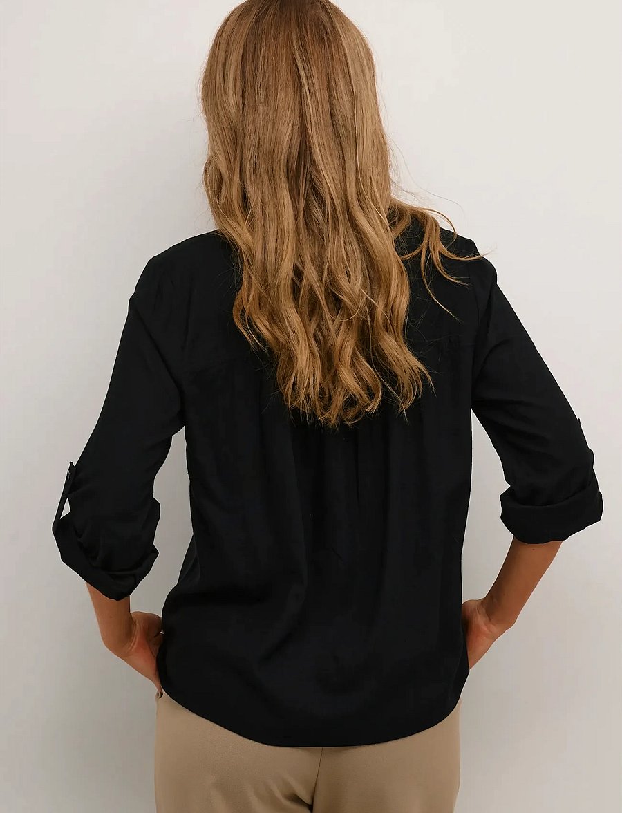 Kaffe - KAmilia Blouse - langärmelige blusen - black deep - 4