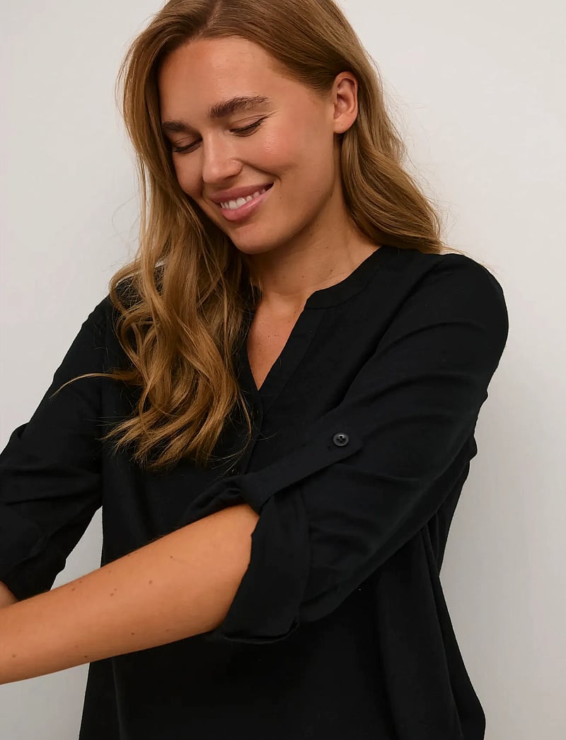 Kaffe - KAmilia Blouse - langærmede bluser - black deep - 5
