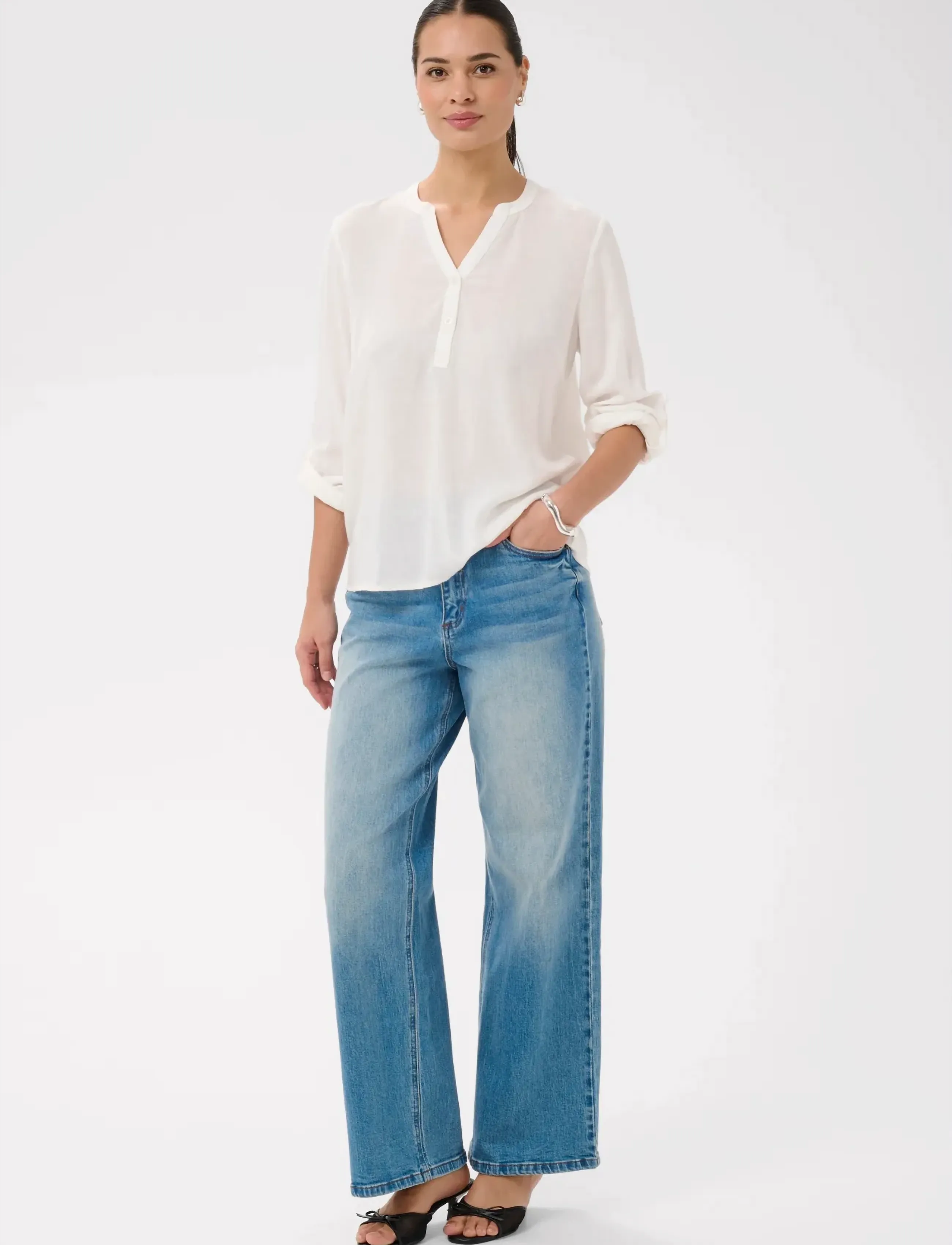 Kaffe - KAmilia Blouse - langärmlige blusen - chalk - 4