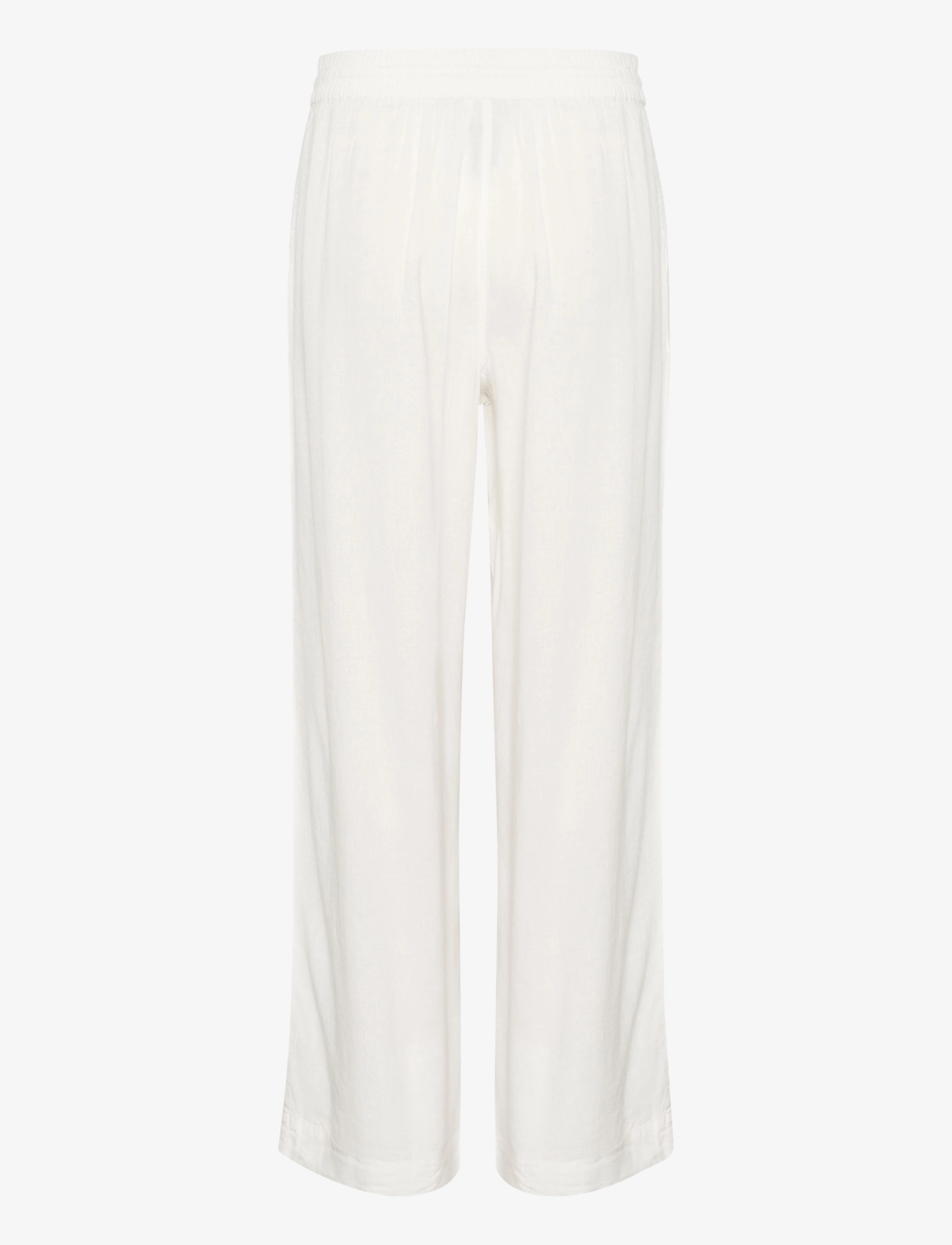 Kaffe - KAmilia Long Wide Pants HW - linen trousers - chalk - 2