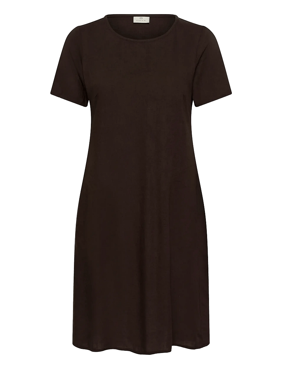 Kaffe - KAmilia Dress - t-shirtklänningar - black coffee - 1