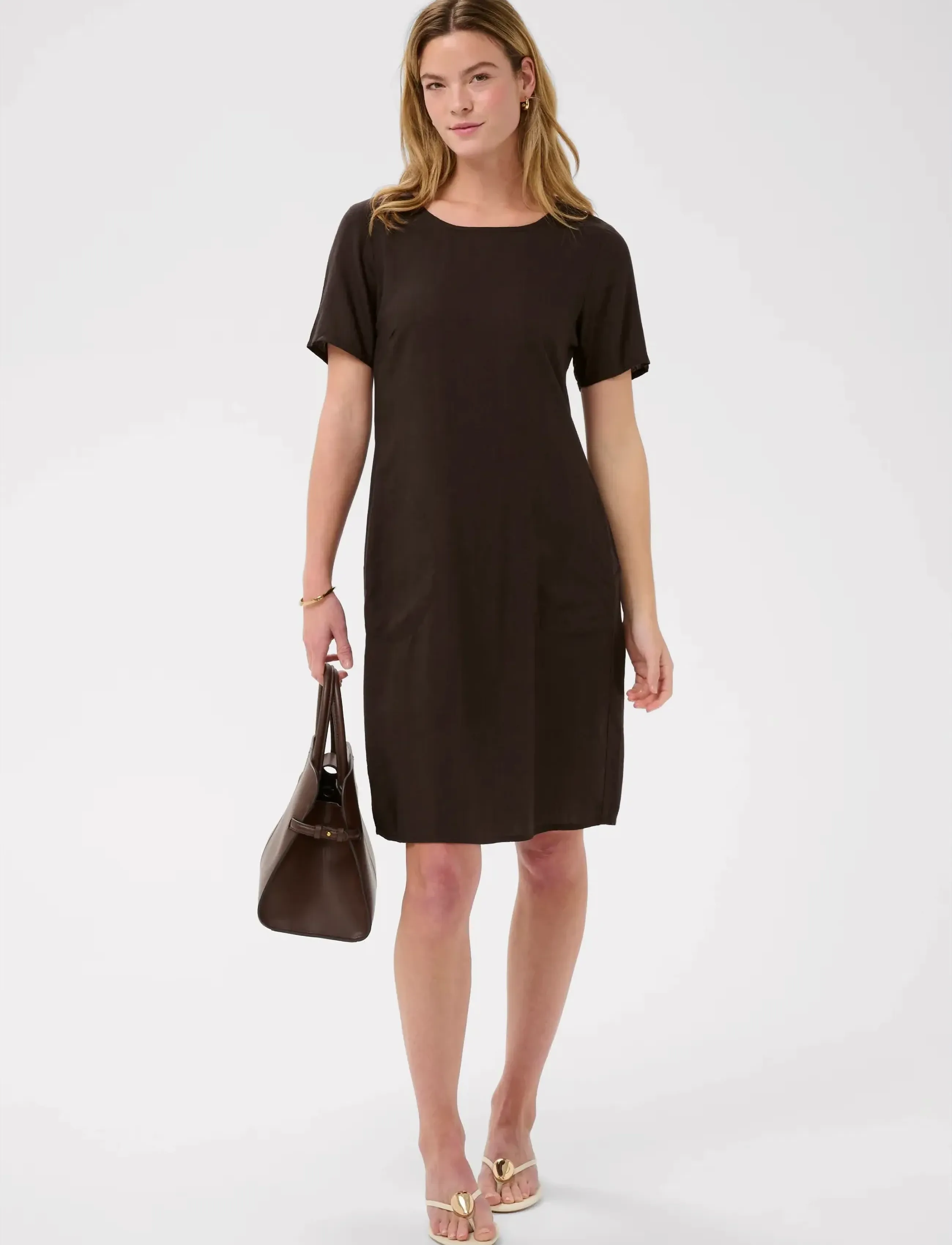 Kaffe - KAmilia Dress - t-shirtklänningar - black coffee - 3