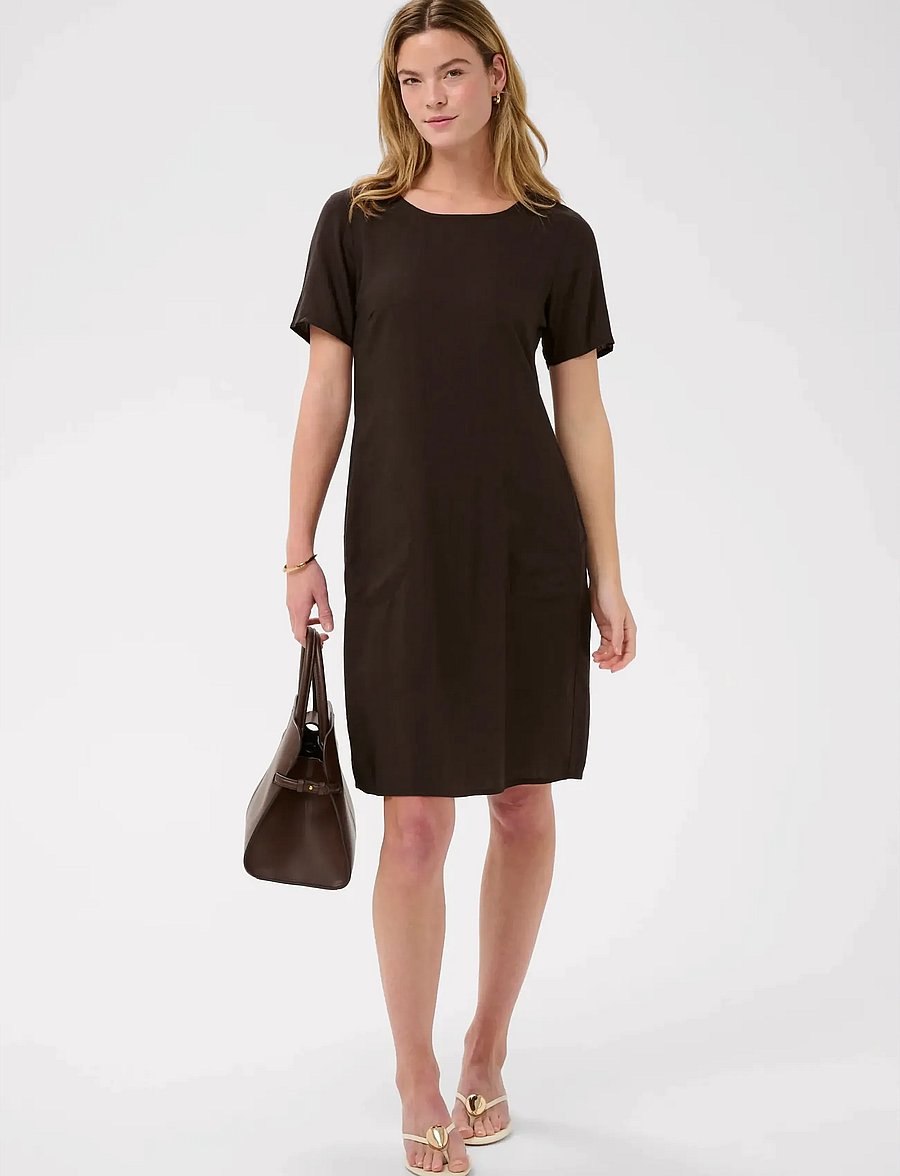 Kaffe - KAmilia Dress - t-shirtklänningar - black coffee - 3